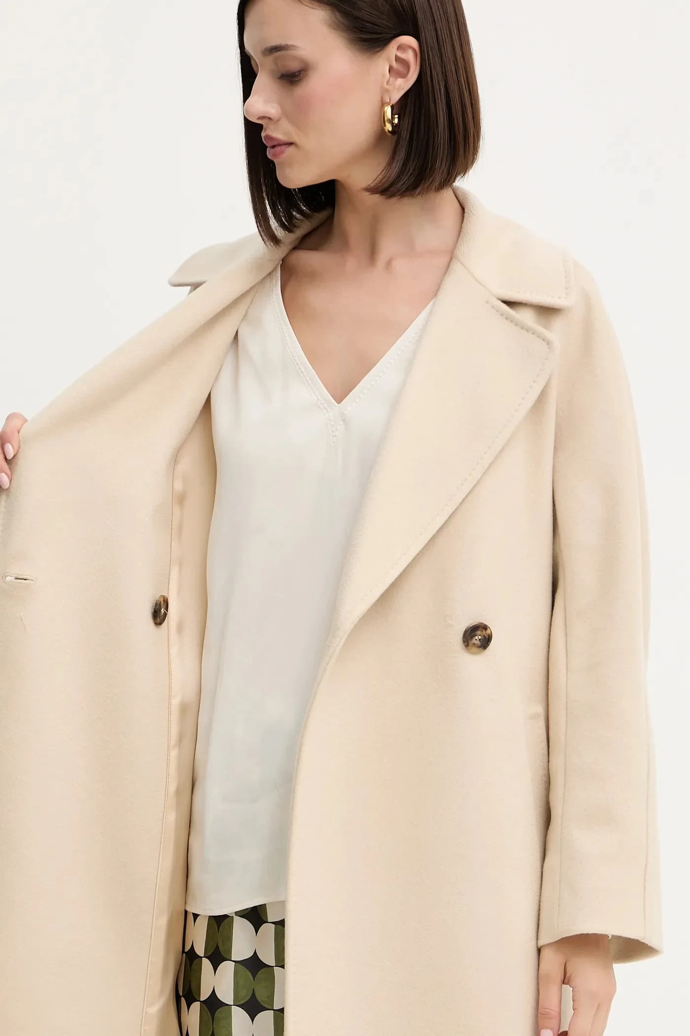 шерстяное пальто RESINA - фото 6