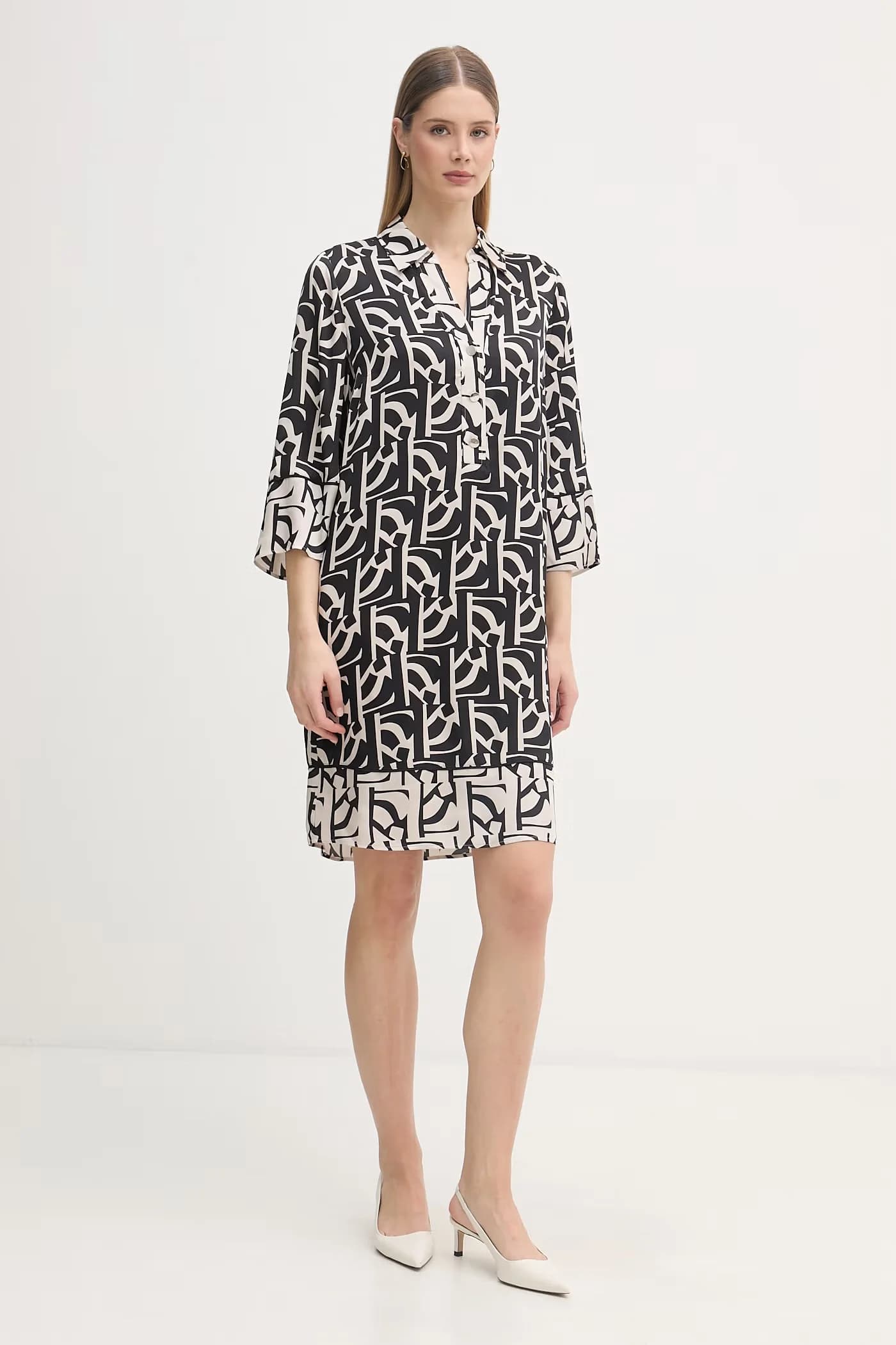 Платье-рубашка из вискозы