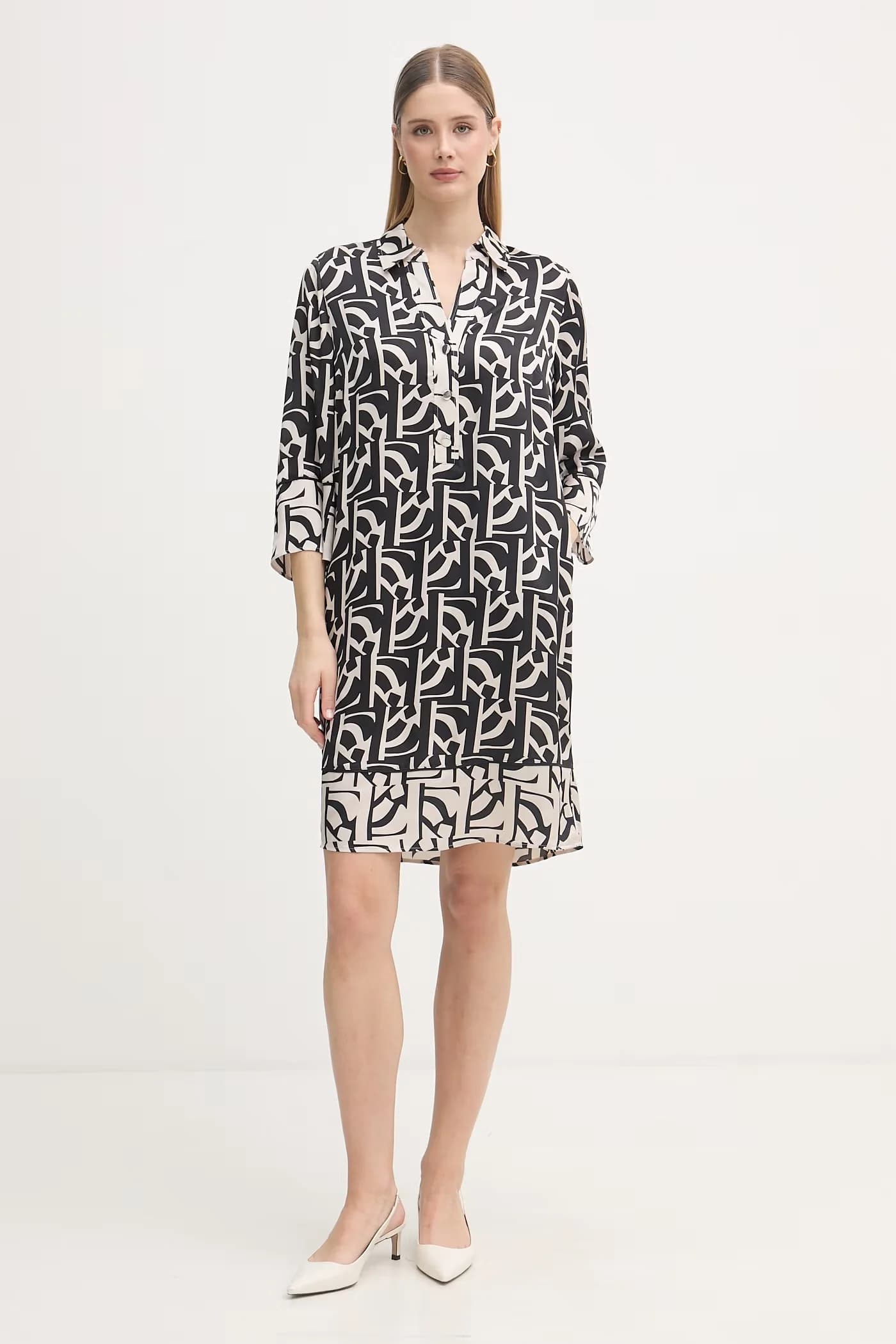 Платье-рубашка из вискозы - фото 2