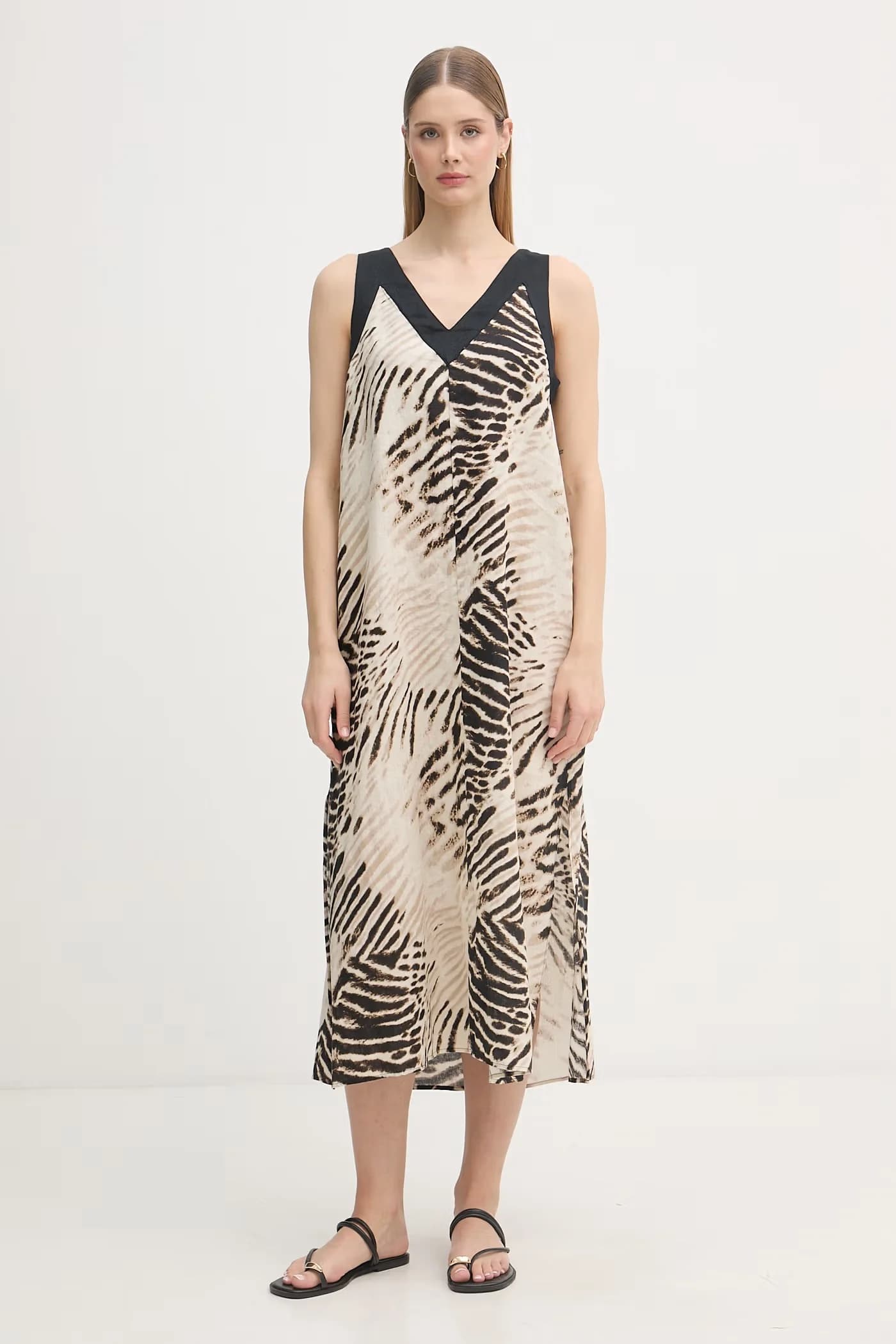 Льняное летнее платье