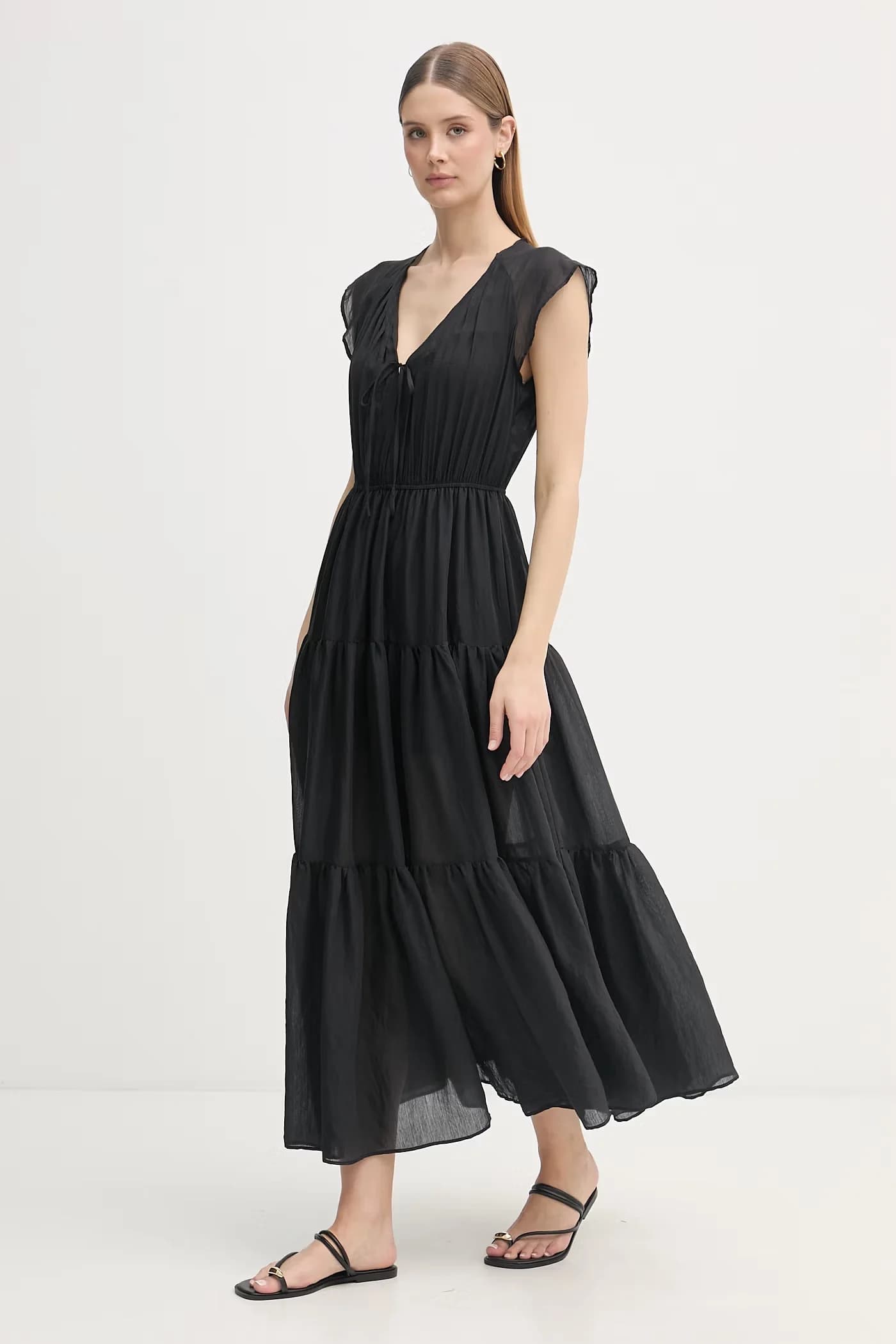 Платье в стиле бэби-долл из вискозы - фото 2