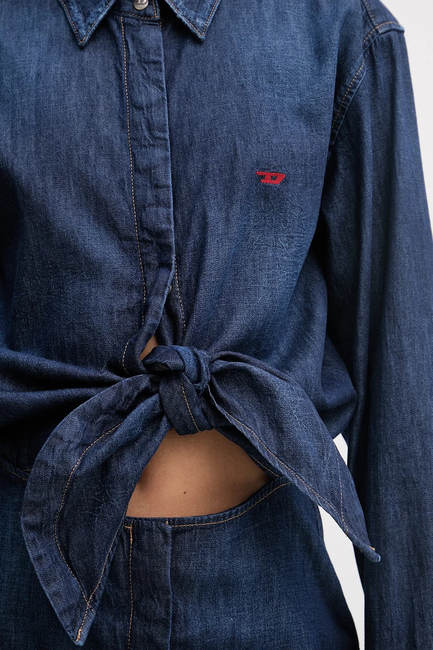 Платье-рубашка DE-SUSAN-D из хлопка - фото 5