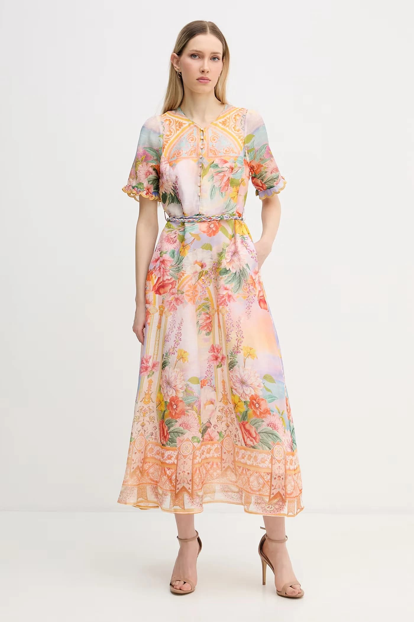 летнее шелковое платье Cyrilla