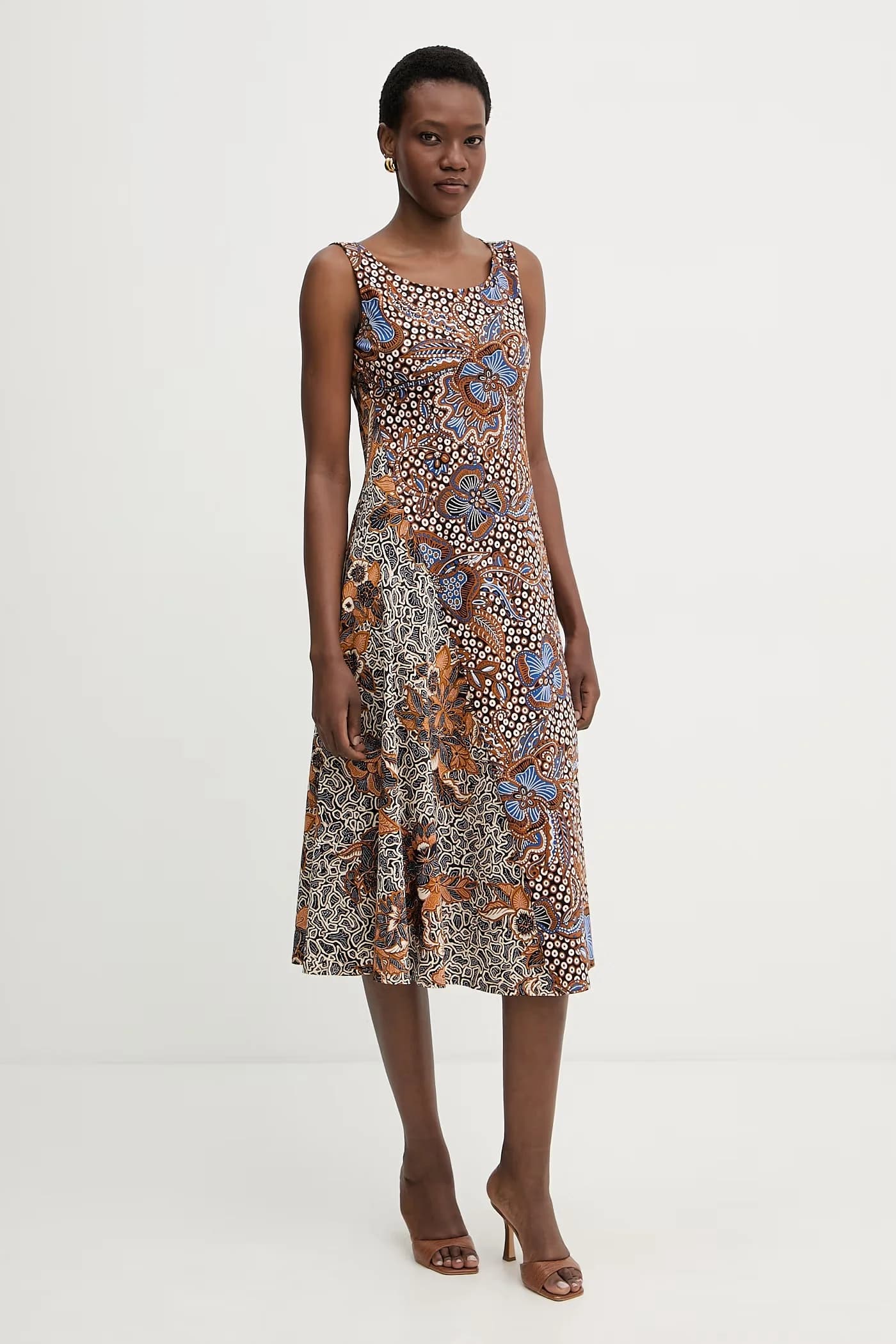 расклешенное платье PAUSA из хлопка - фото 2