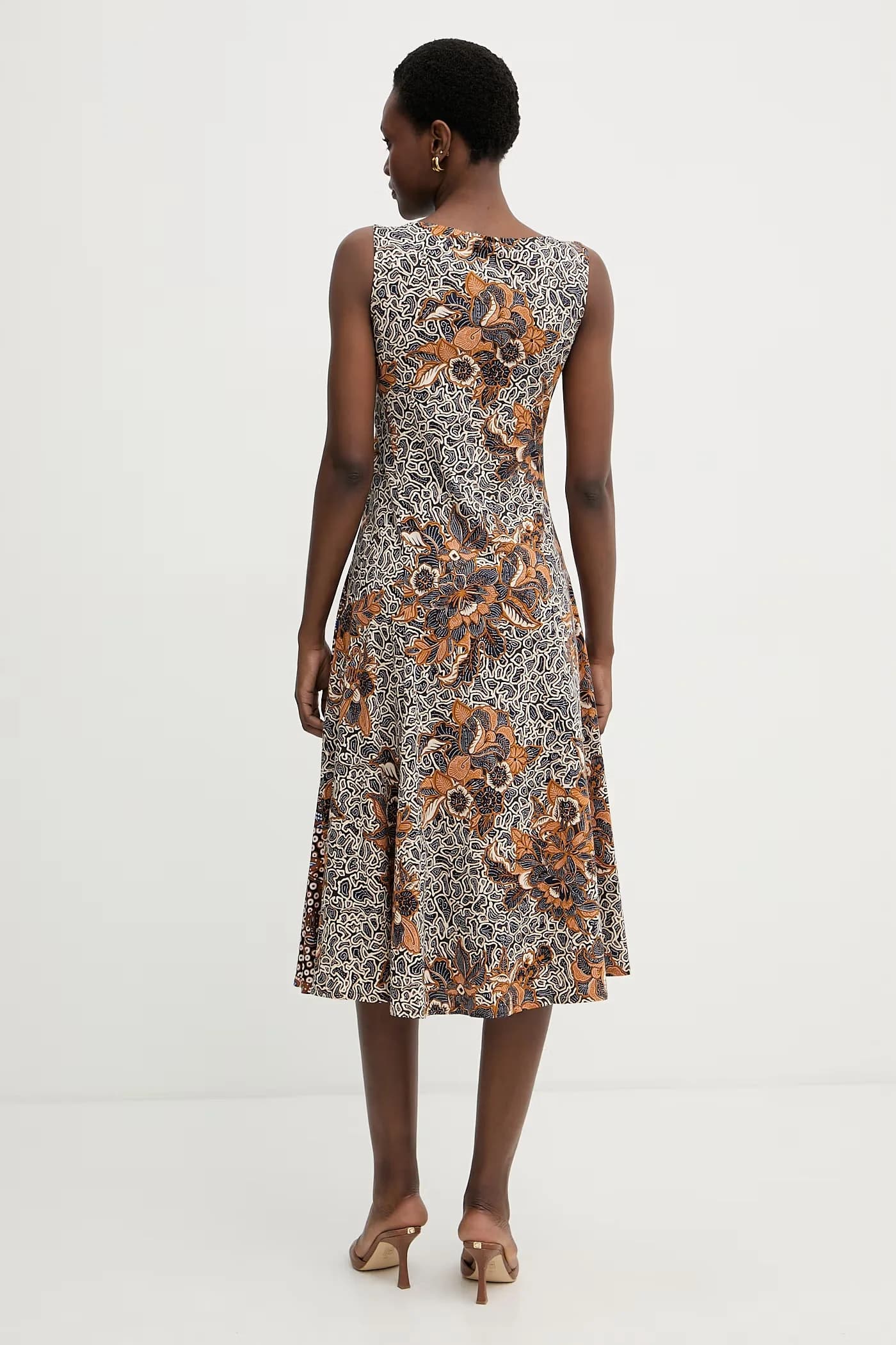 расклешенное платье PAUSA из хлопка - фото 3