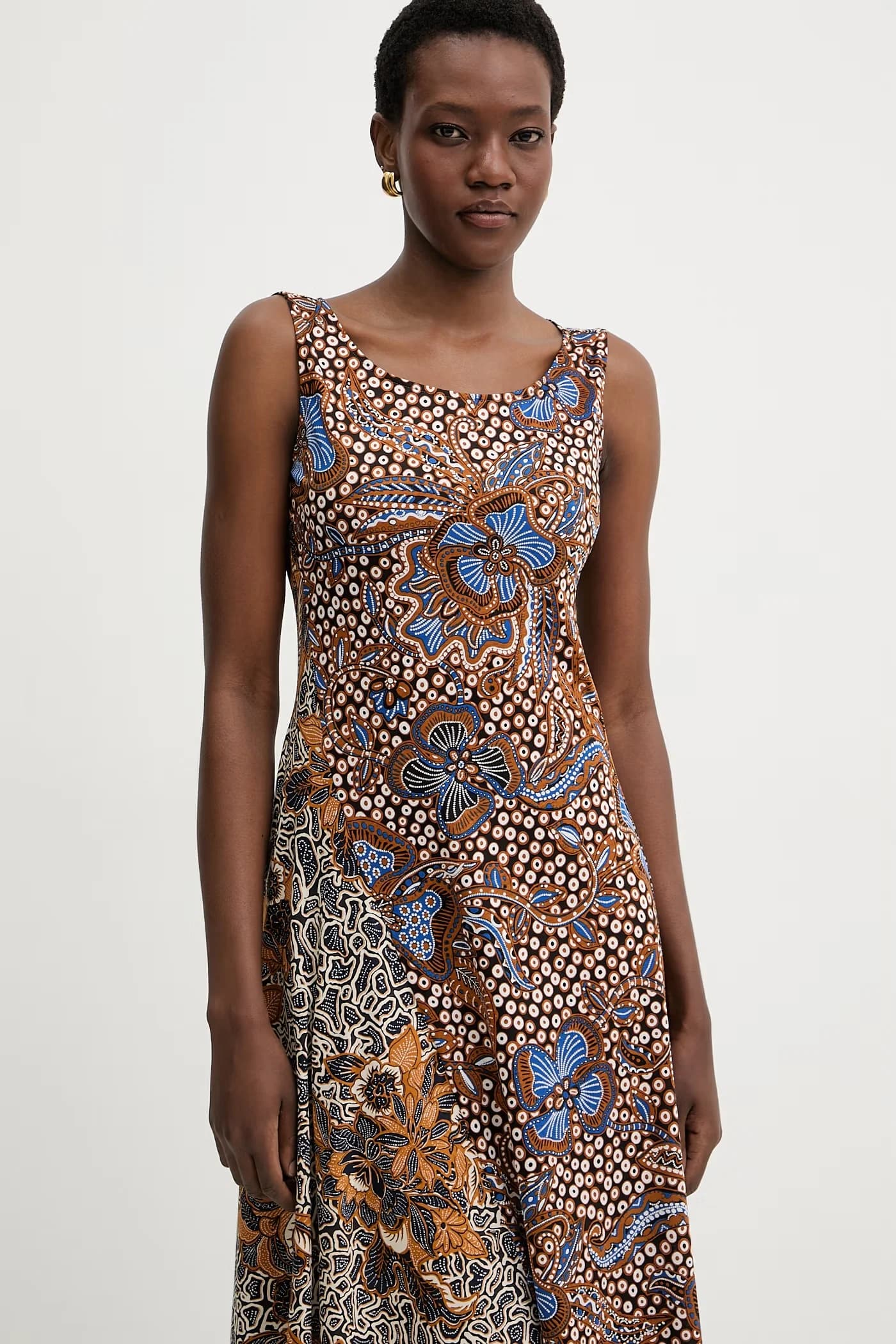 расклешенное платье PAUSA из хлопка - фото 4