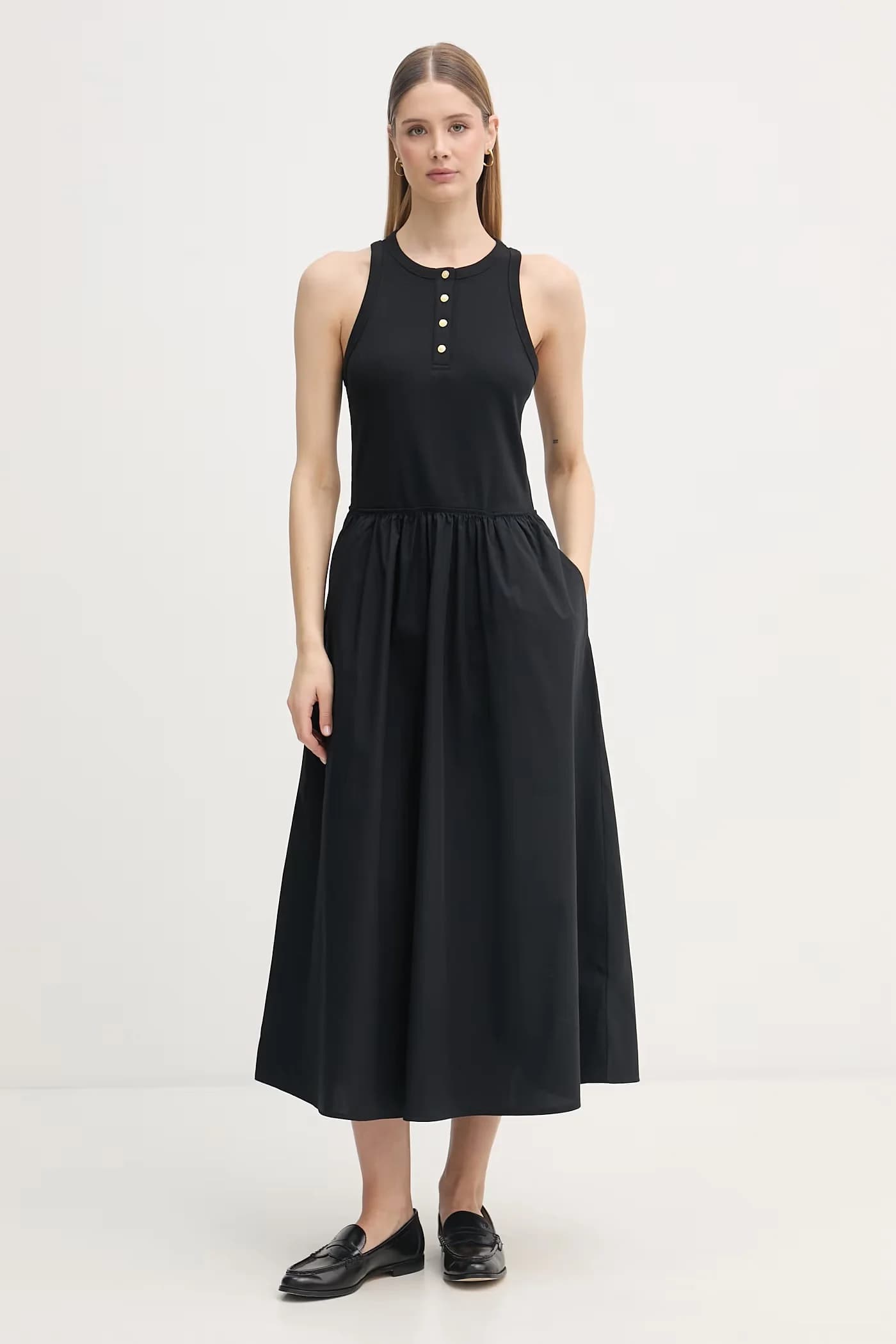 Расклешенное хлопковое платье