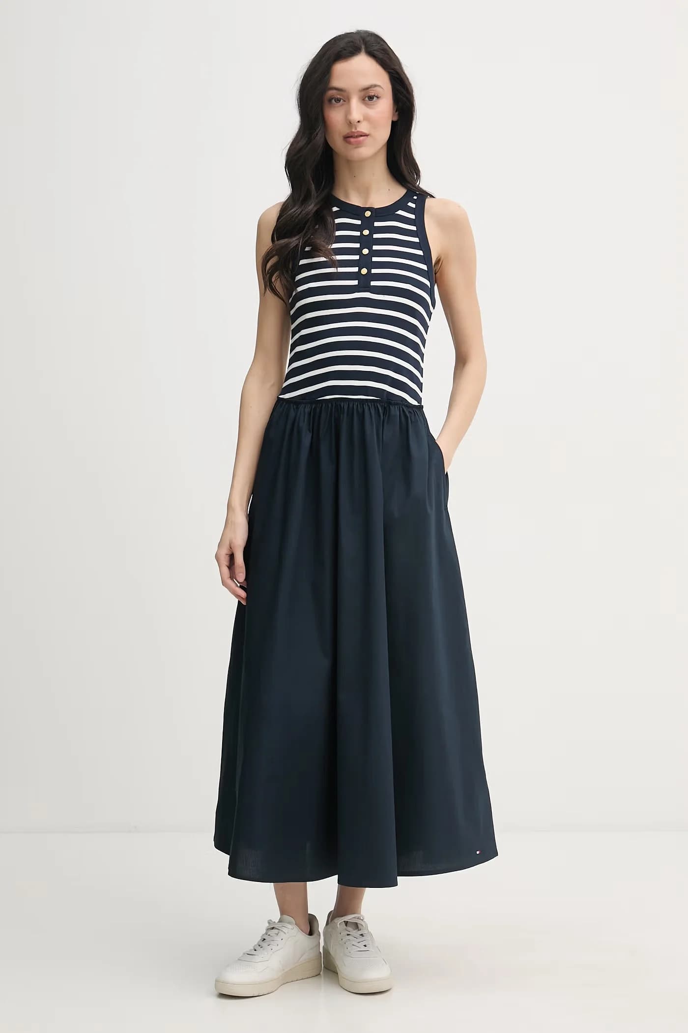 Расклешенное хлопковое платье