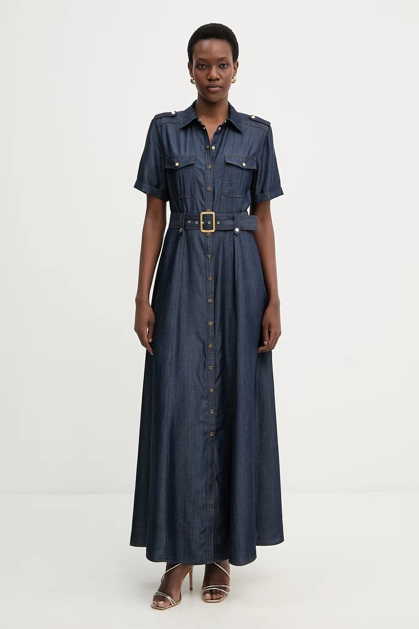 Расклешенное платье с лиоцеллом CAT