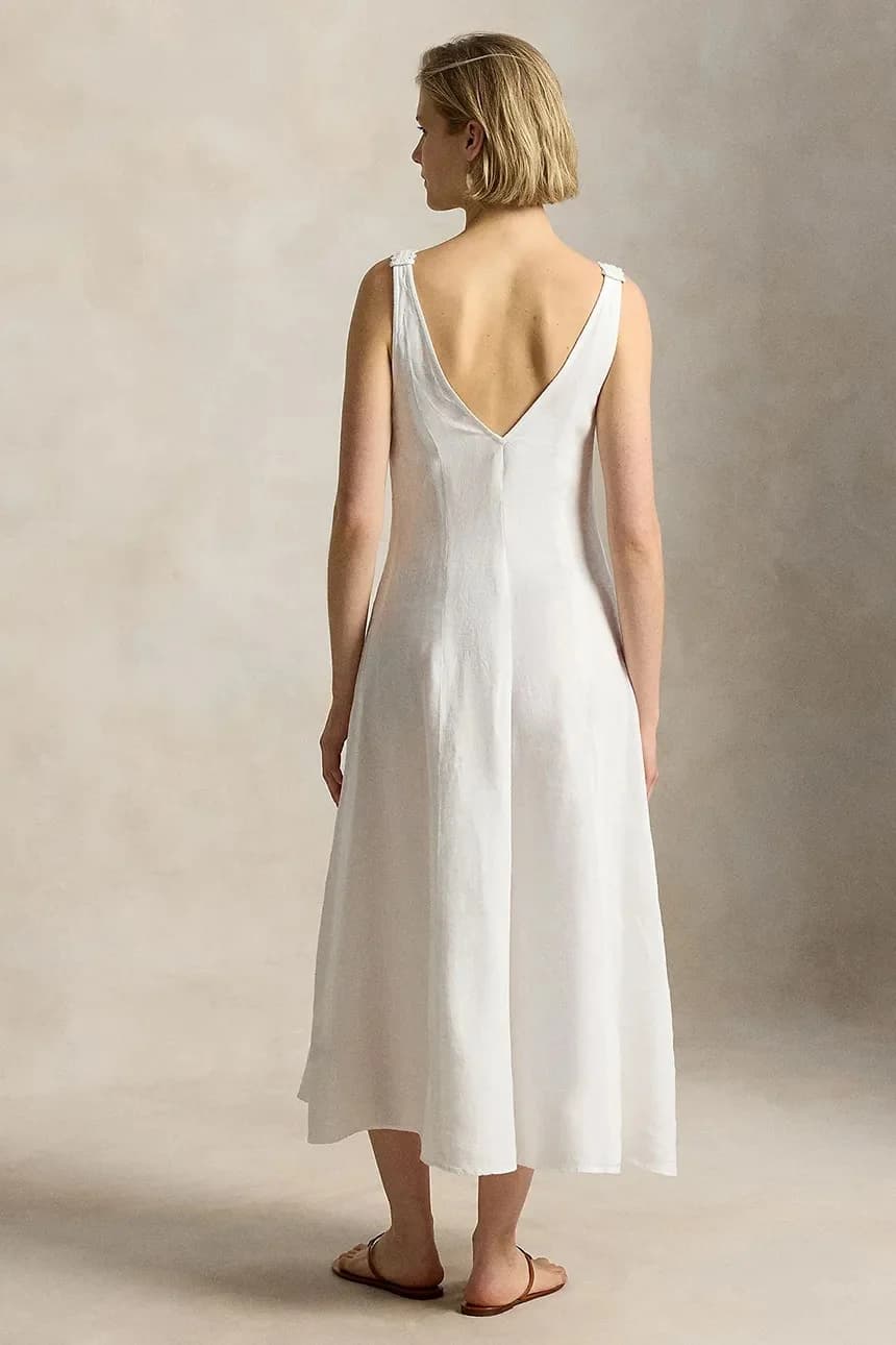 Льняное летнее платье - фото 2