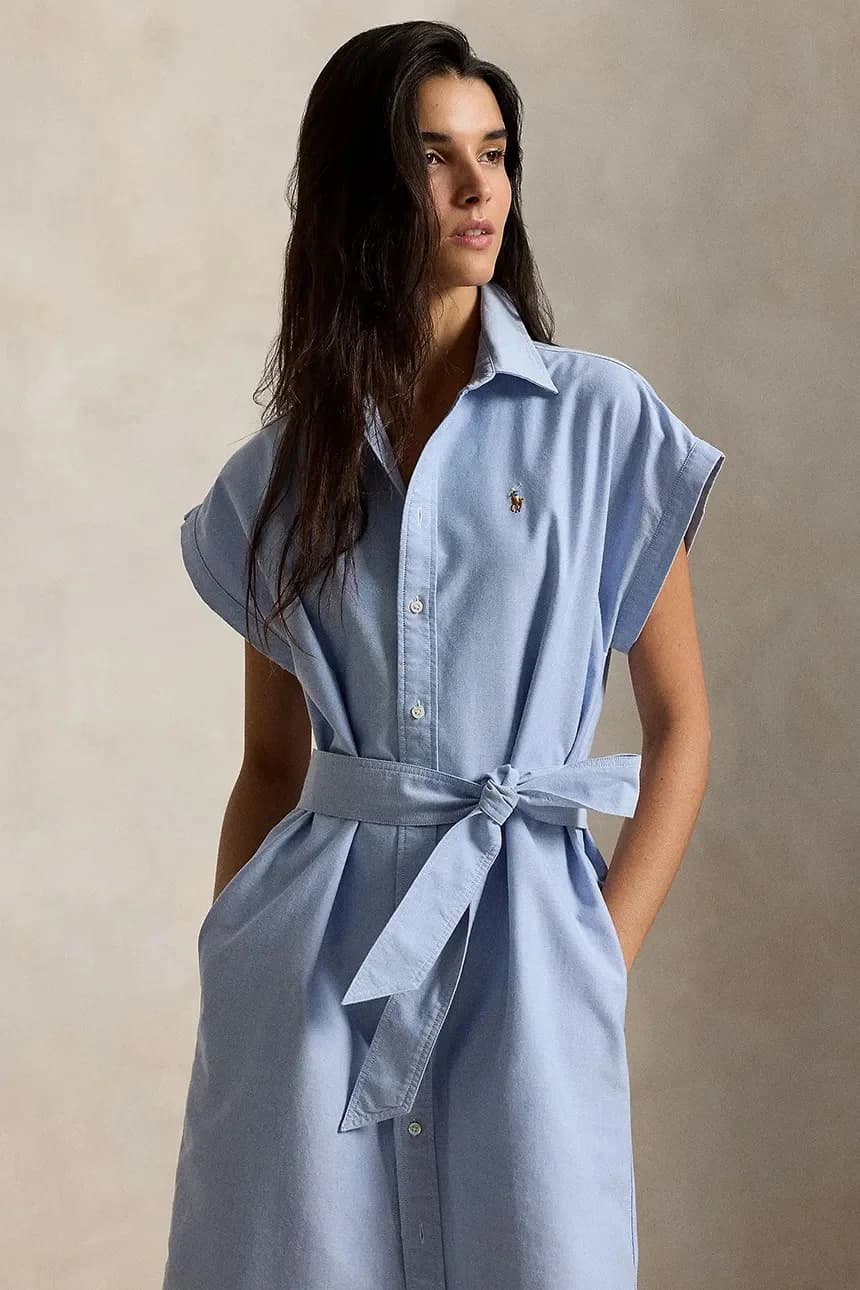 Хлопковое платье-рубашка - фото 3