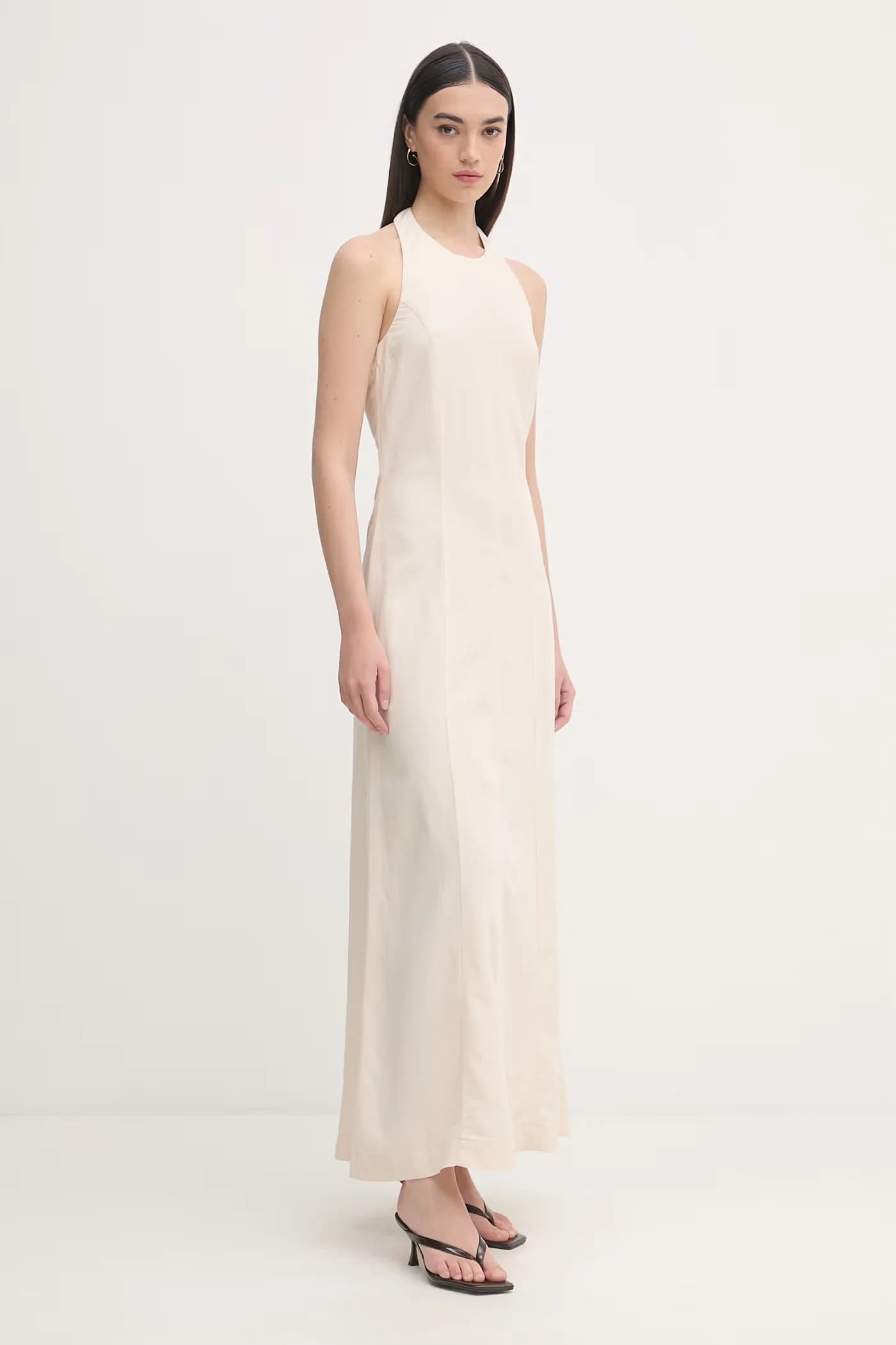 Платье халтер с льном - фото 2