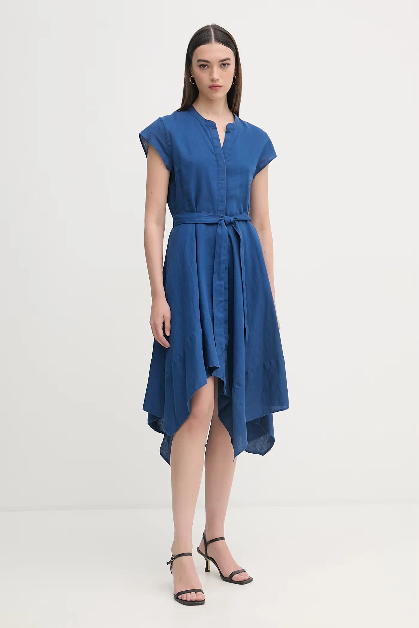 Льняное летнее платье