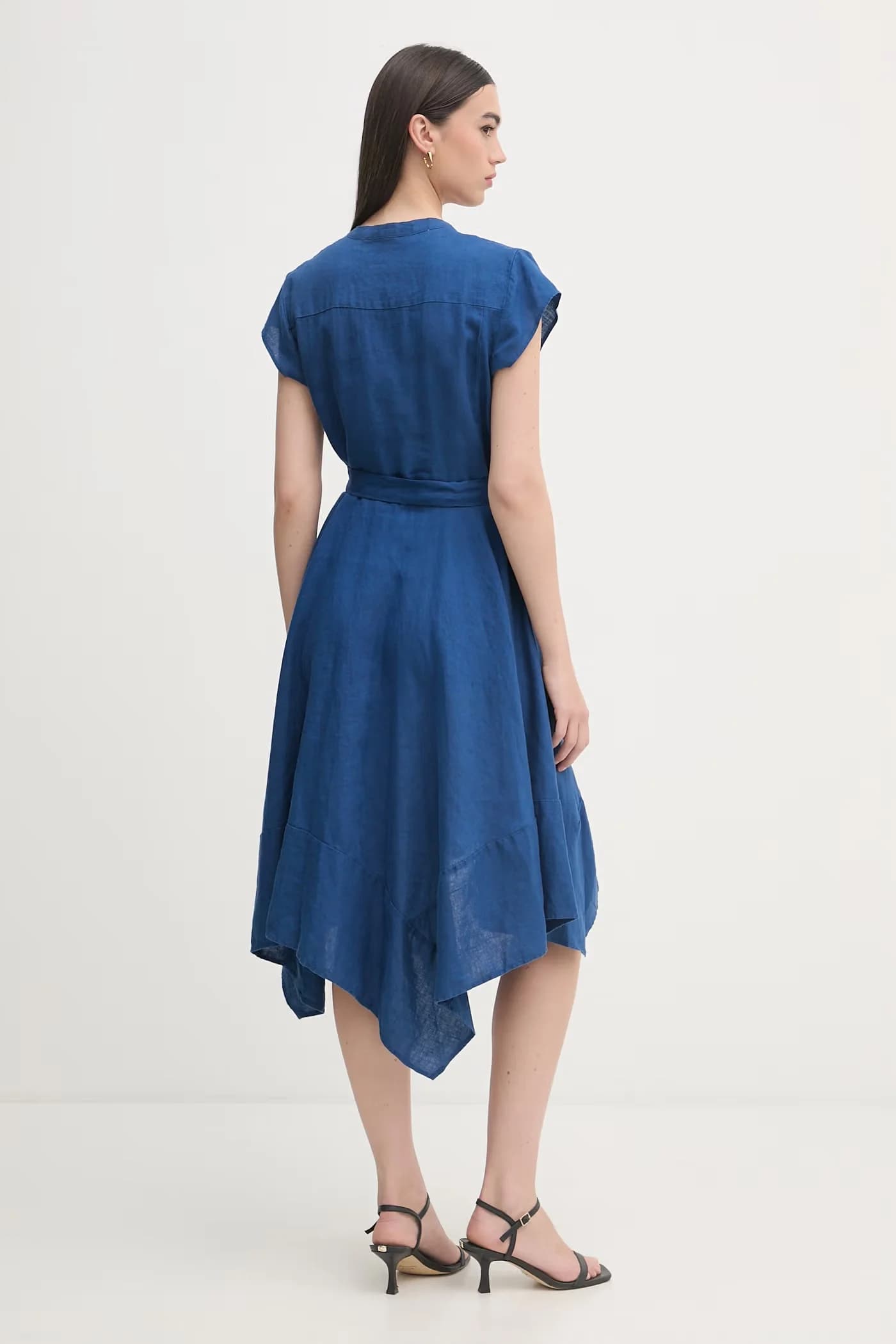 Льняное летнее платье - фото 3