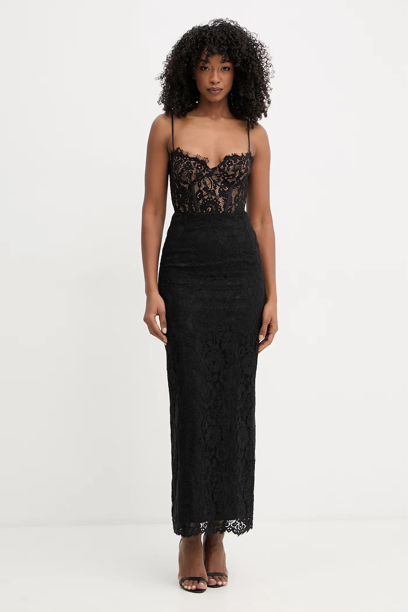 Кружевное корсетное платье - фото 2