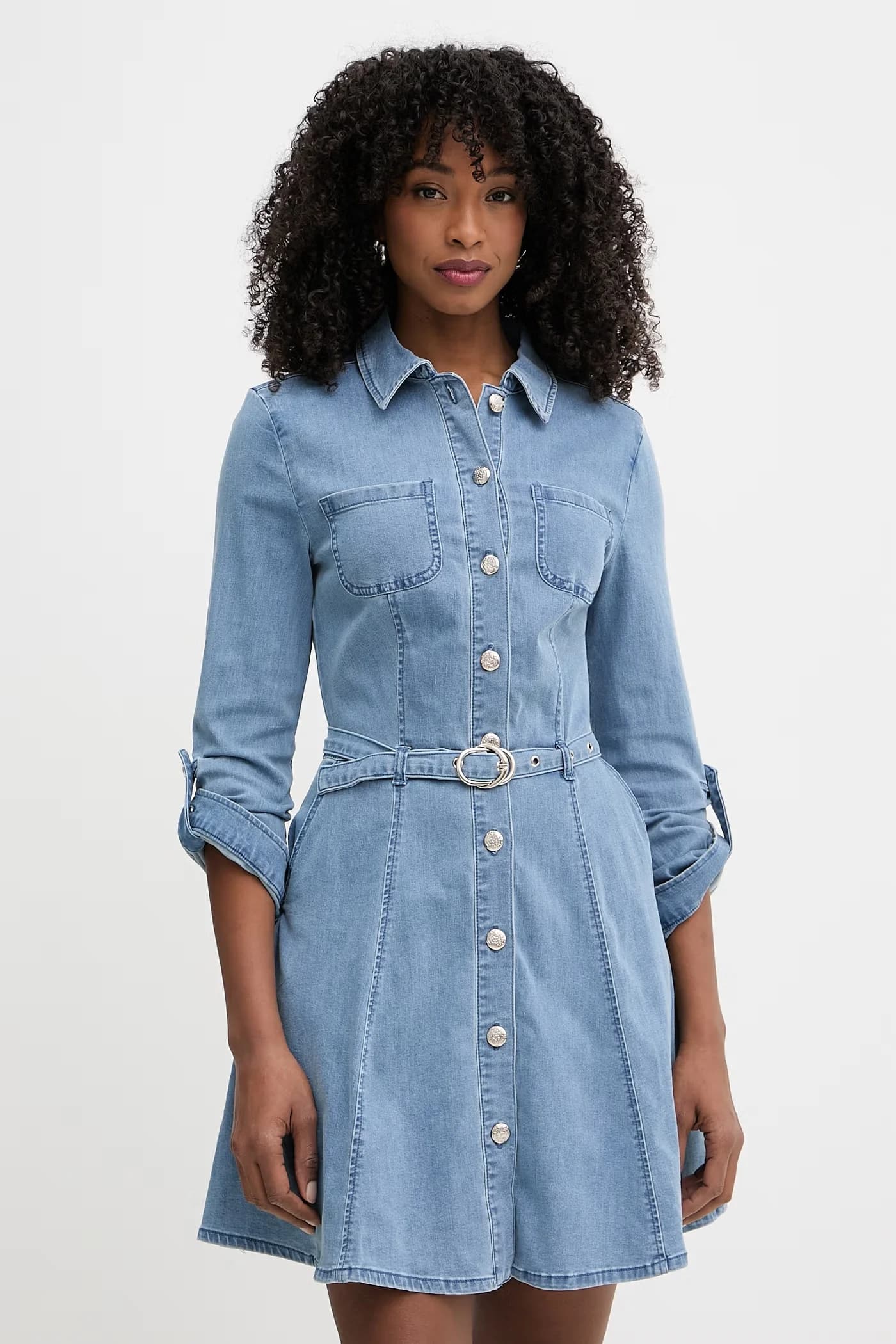 Джинсовое платье-рубашка