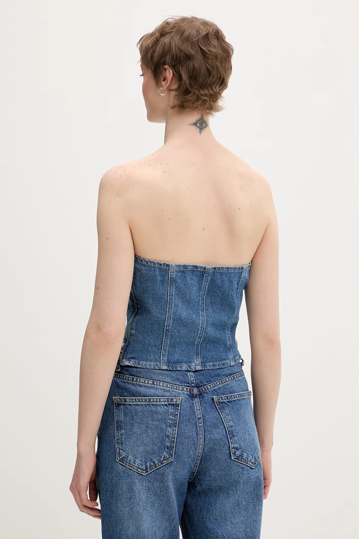 Женская хлопковая корсетная блузка - фото 3