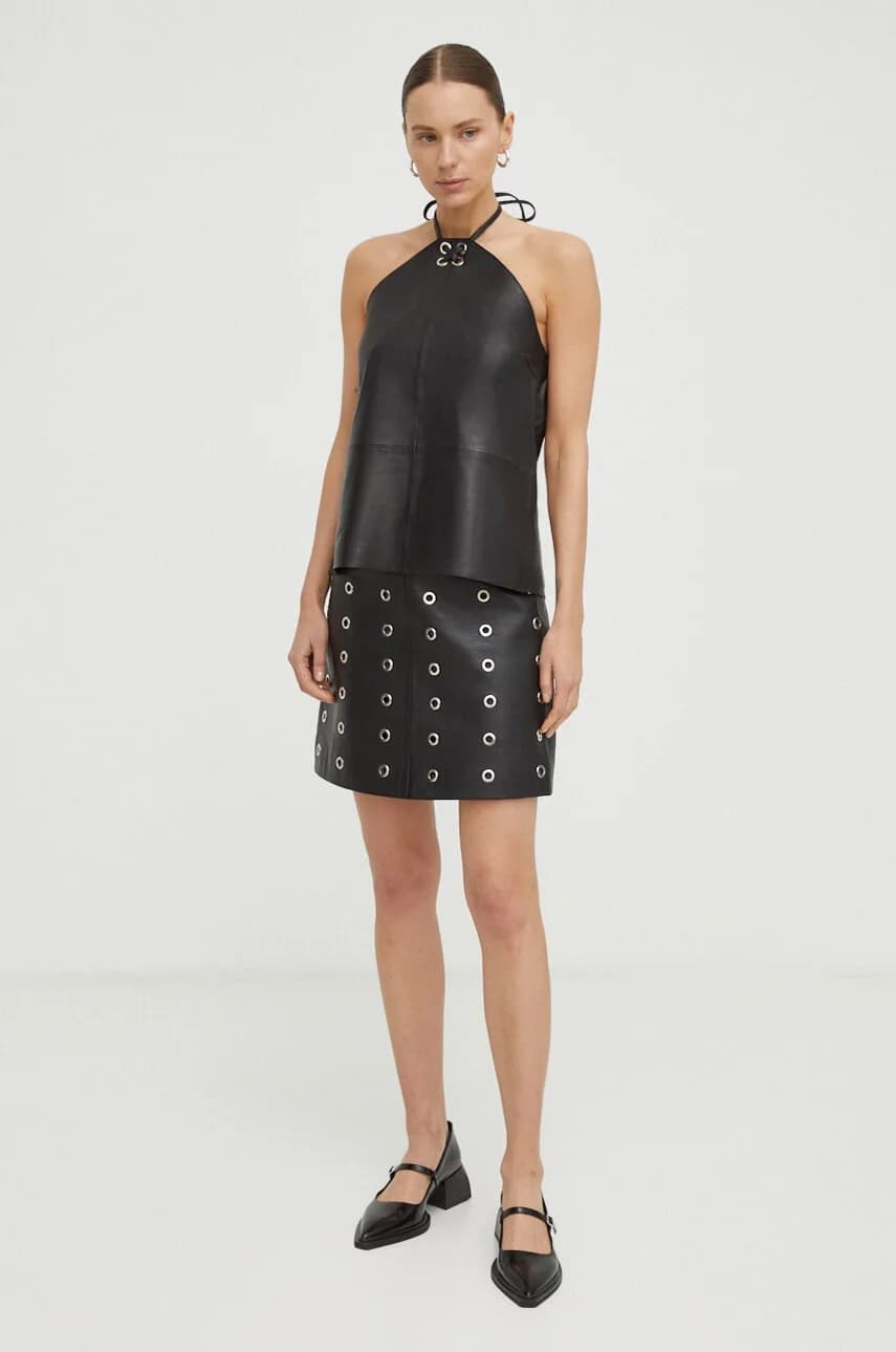 Кожаная блузка 2ND Rif - Daily Leather - фото 2