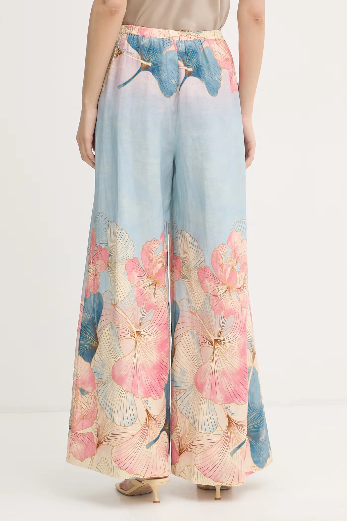 Женские прямые брюки с льном - фото 3