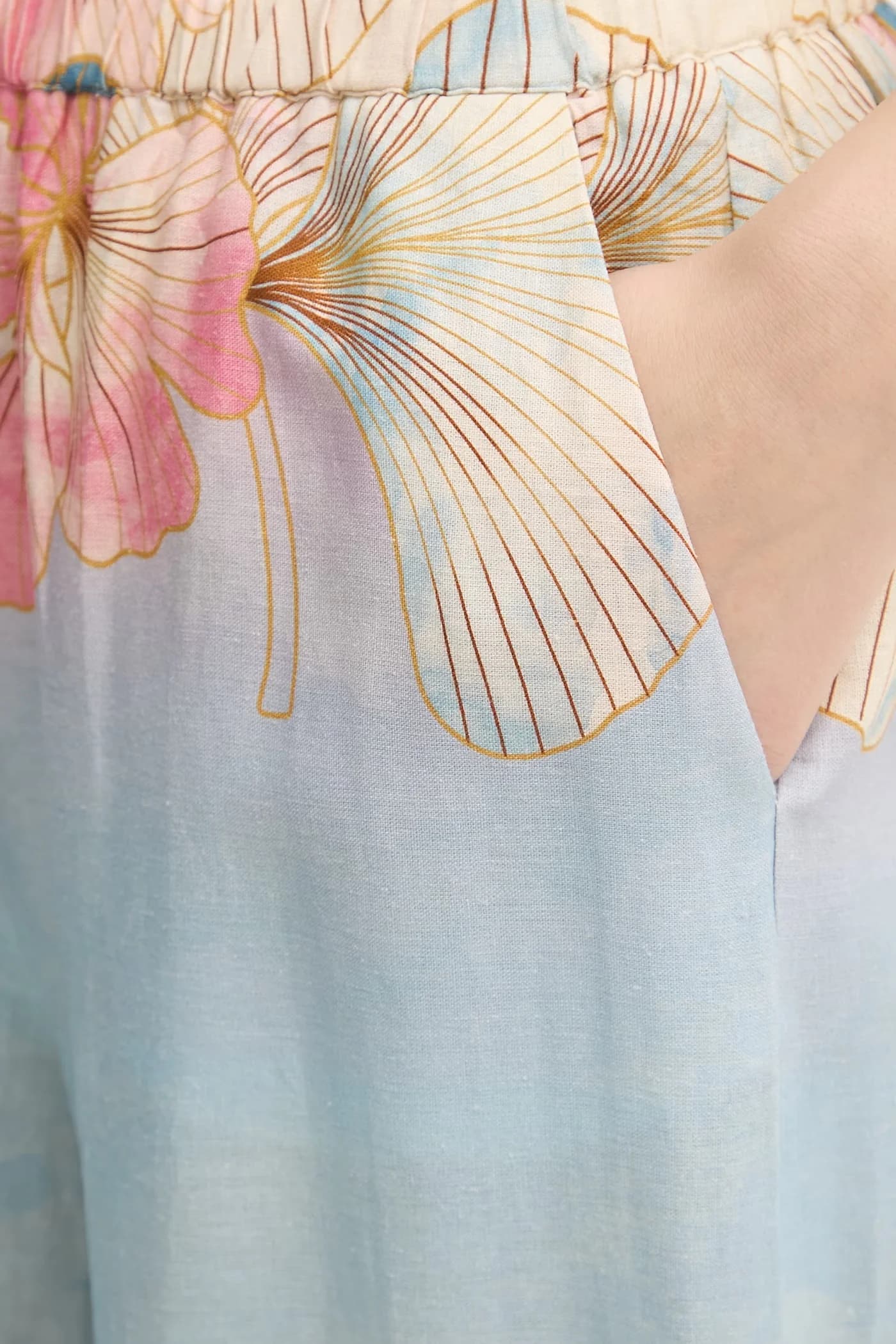 Женские прямые брюки с льном - фото 4