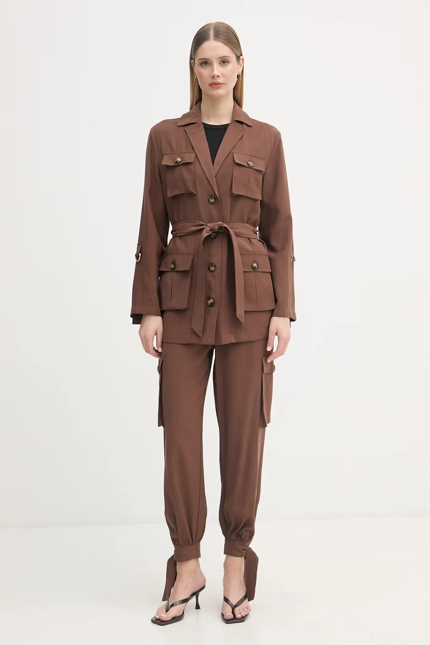 Женские брюки карго из вискозы - фото 2