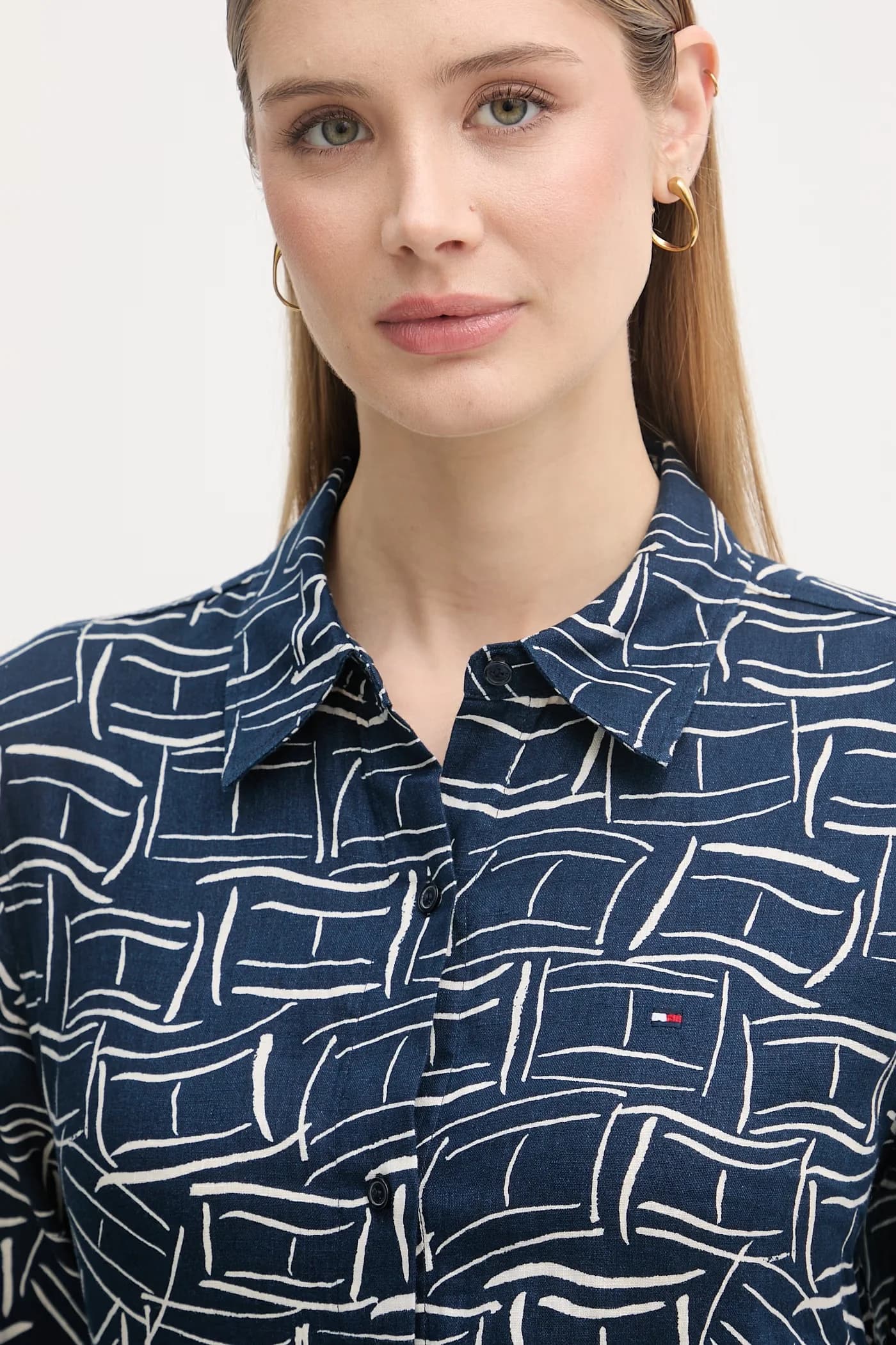 Женская льняная рубашка - фото 4