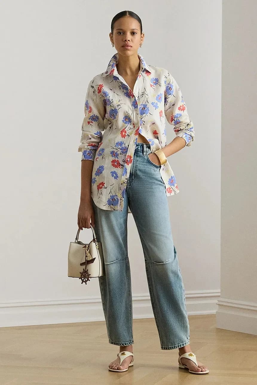 Женская льняная рубашка - фото 3