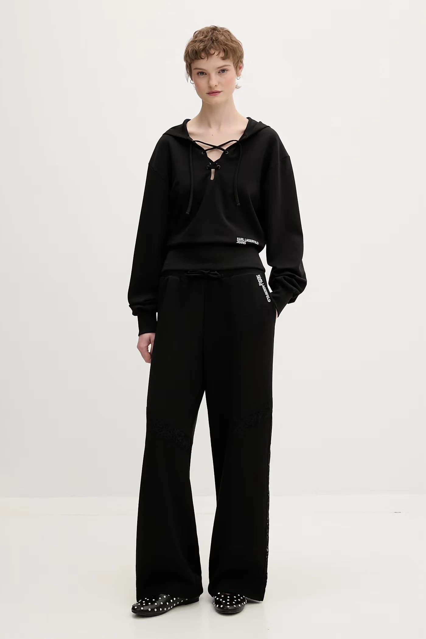 Женская хлопковая толстовка черная для женщин - фото 2