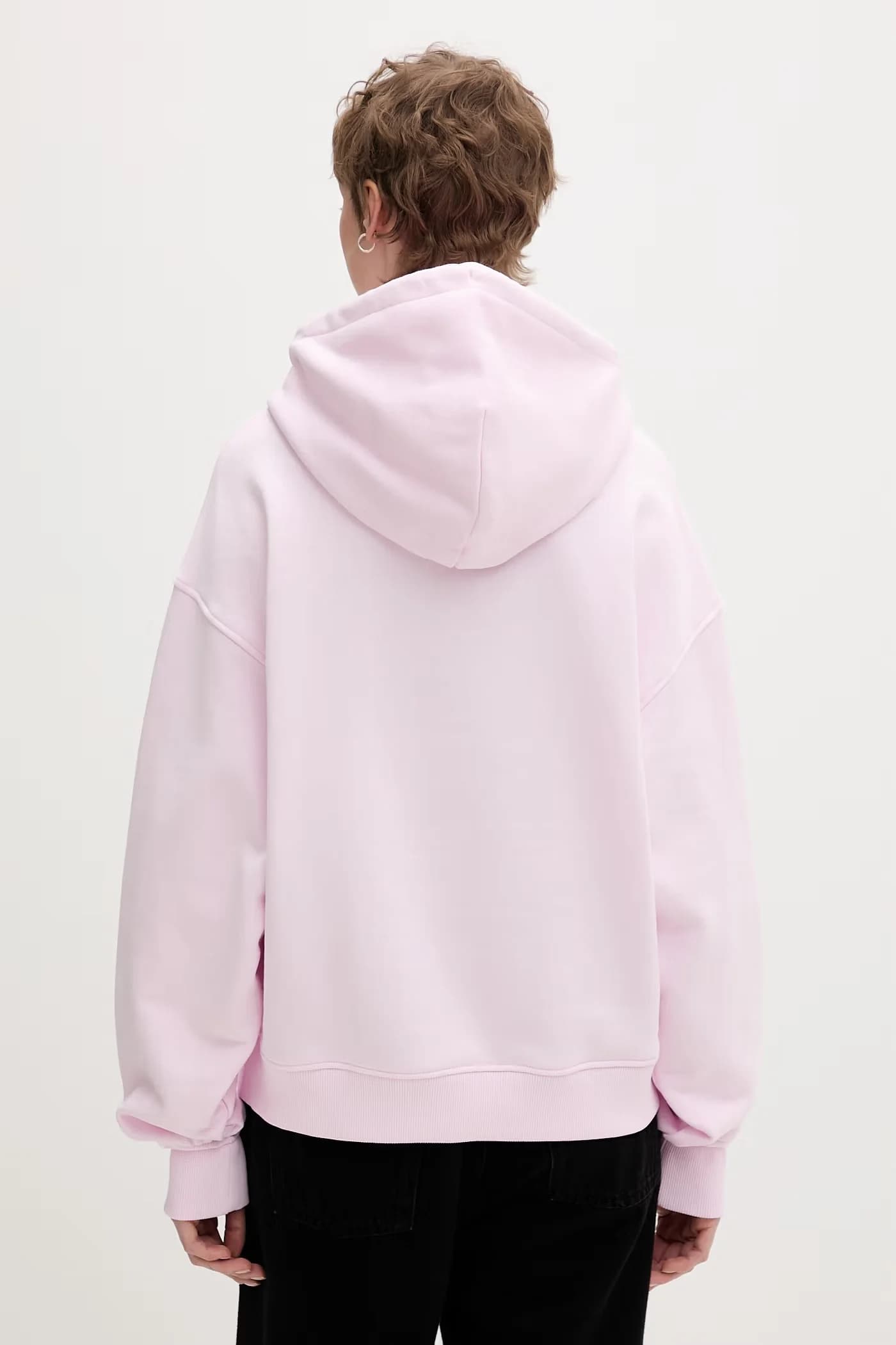 Женская хлопковая толстовка розовая для женщин - фото 3