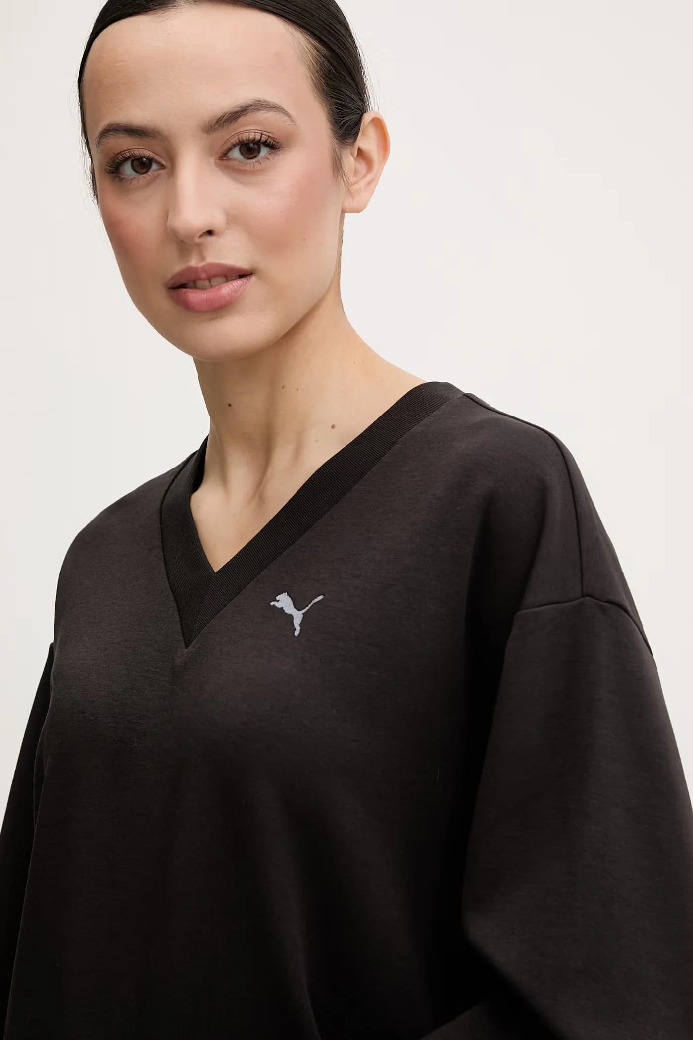 Женский хлопковый свитшот Essentials с приподнятым верхом - фото 4