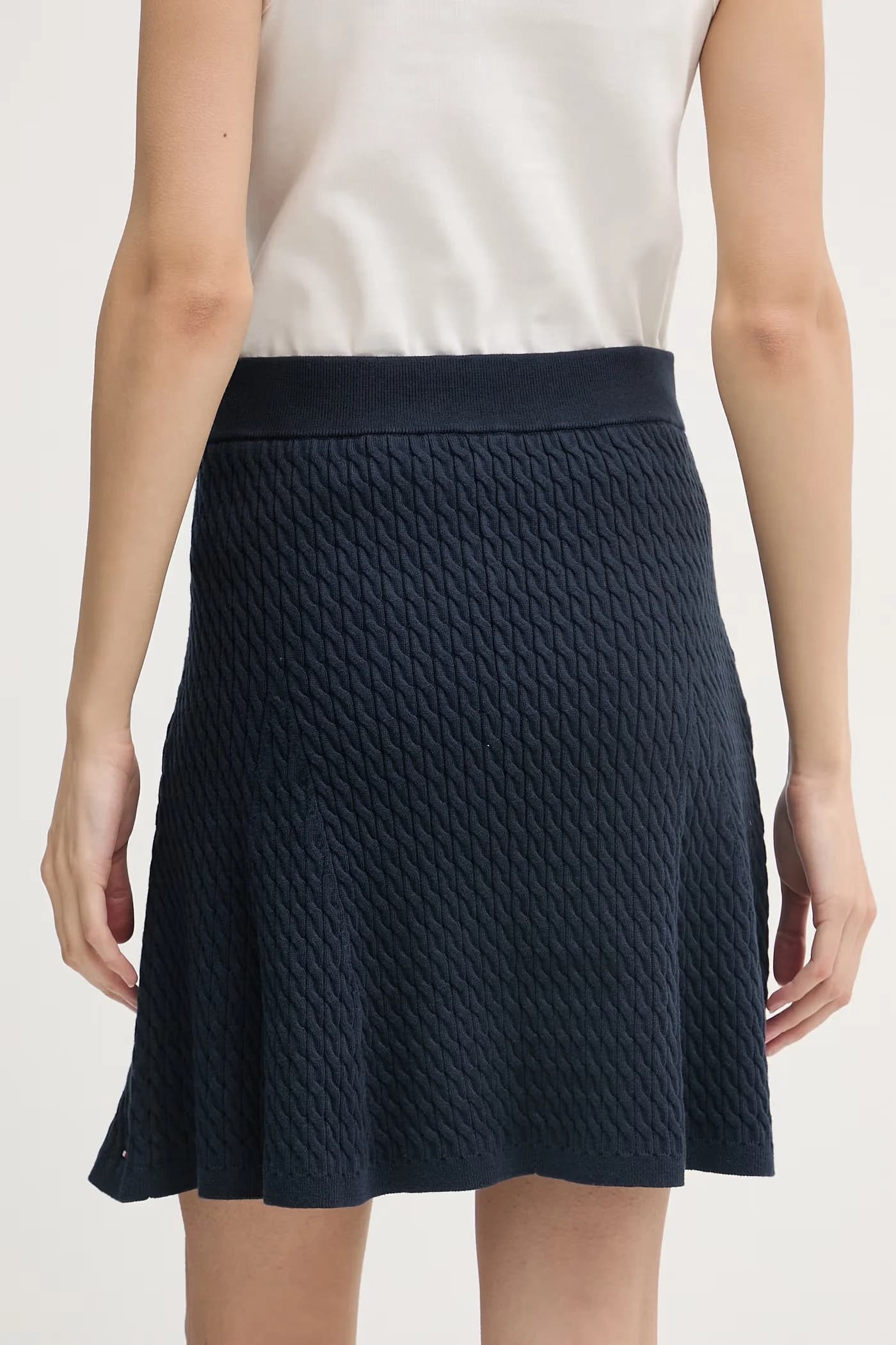 Хлопковая юбка военно-морской для женщин - фото 3