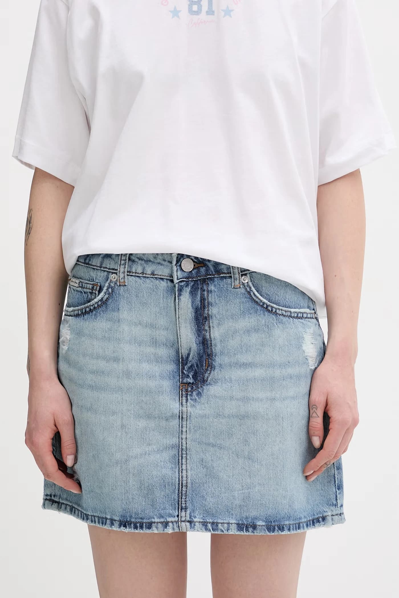 Джинсовая юбка синяя для женщин