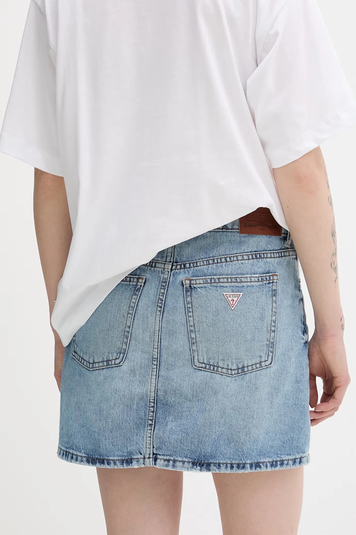 Джинсовая юбка синяя для женщин - фото 3