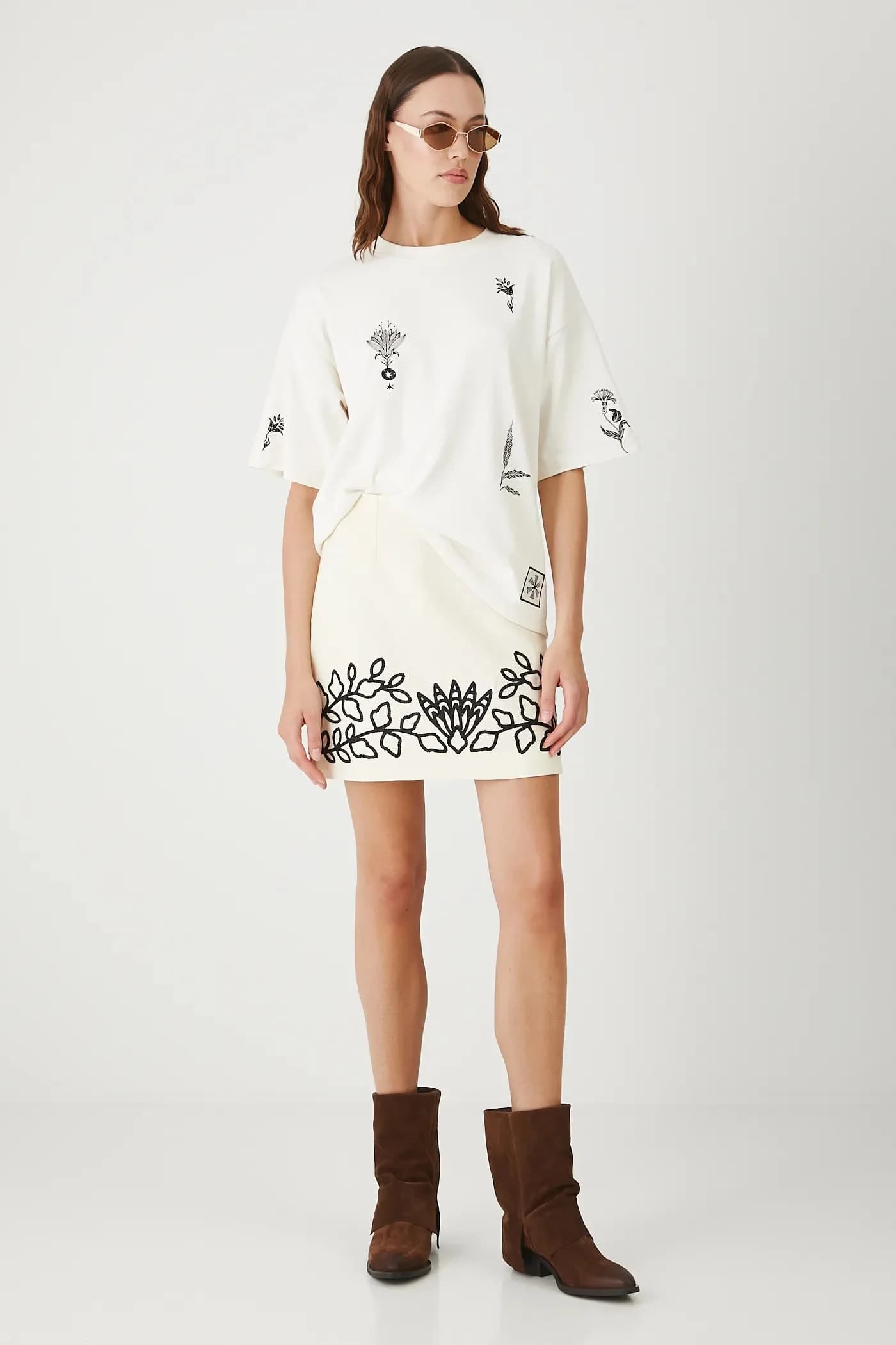 Юбка из смесового льна