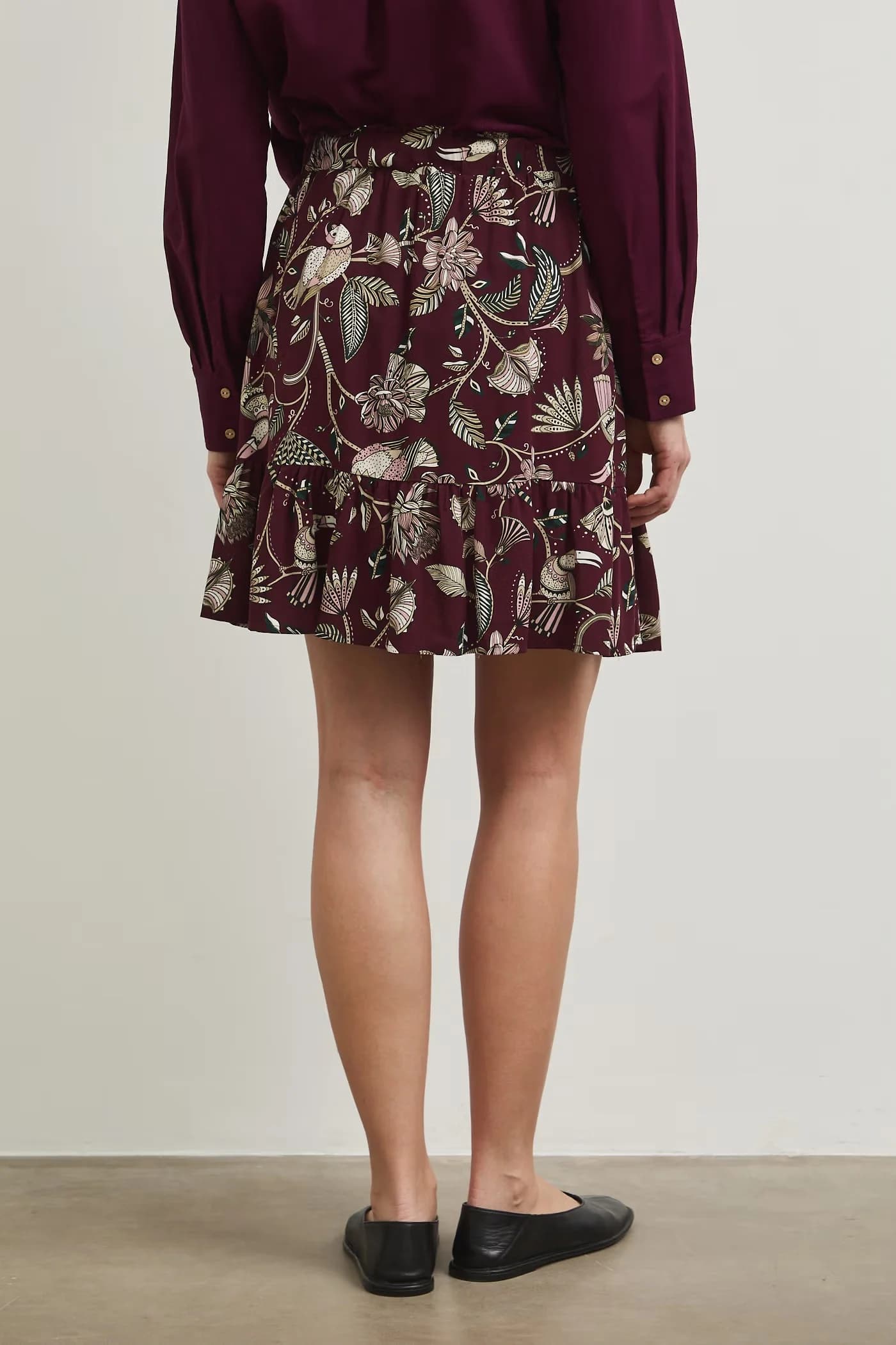 Юбка бордовая для женщин - фото 3