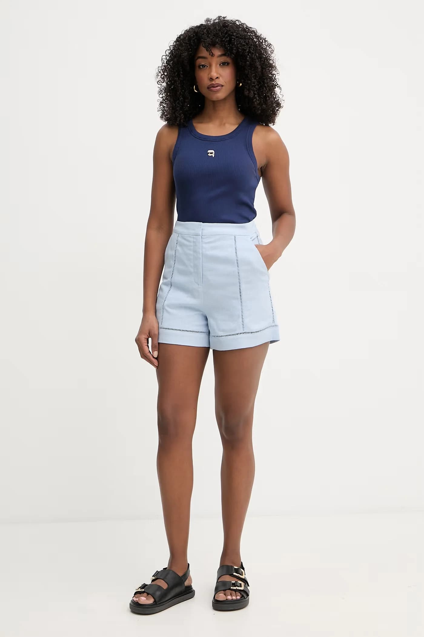 Женские шорты с льном - фото 2