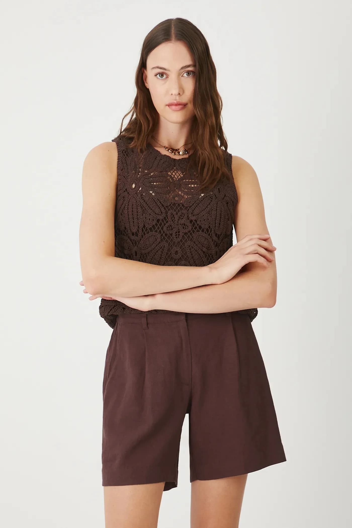 Шорты коричневый женская