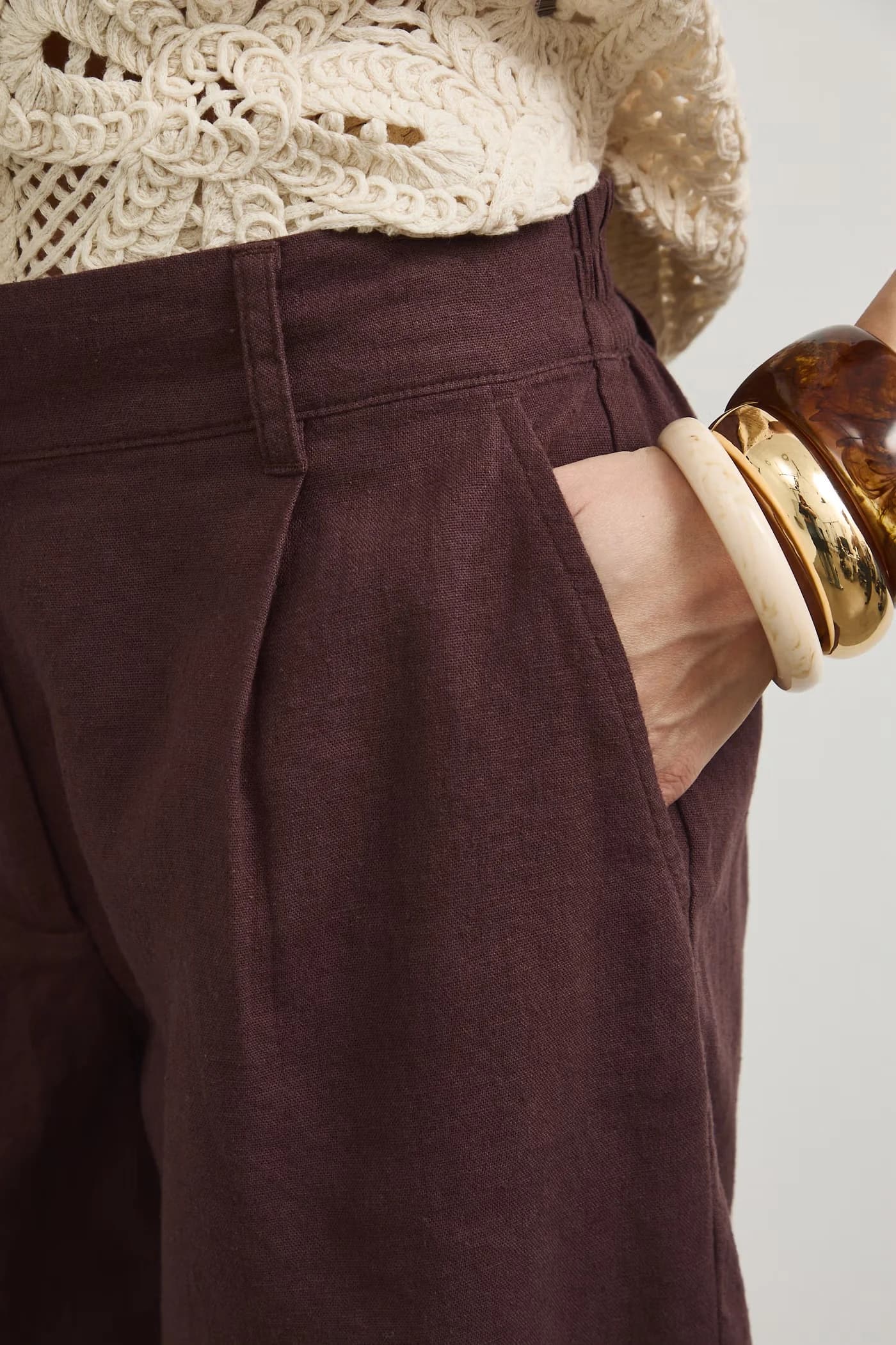 Шорты коричневый женская - фото 5