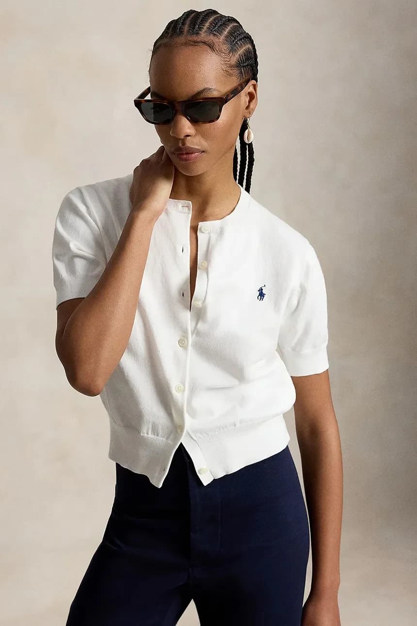 Женский хлопковый кардиган белый женская