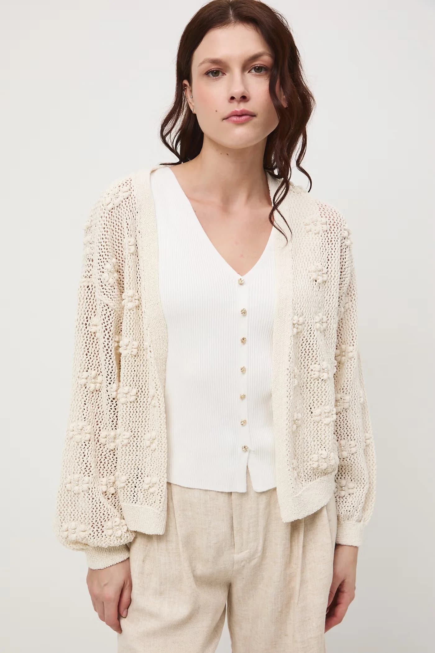 Кардиган бежевый женская