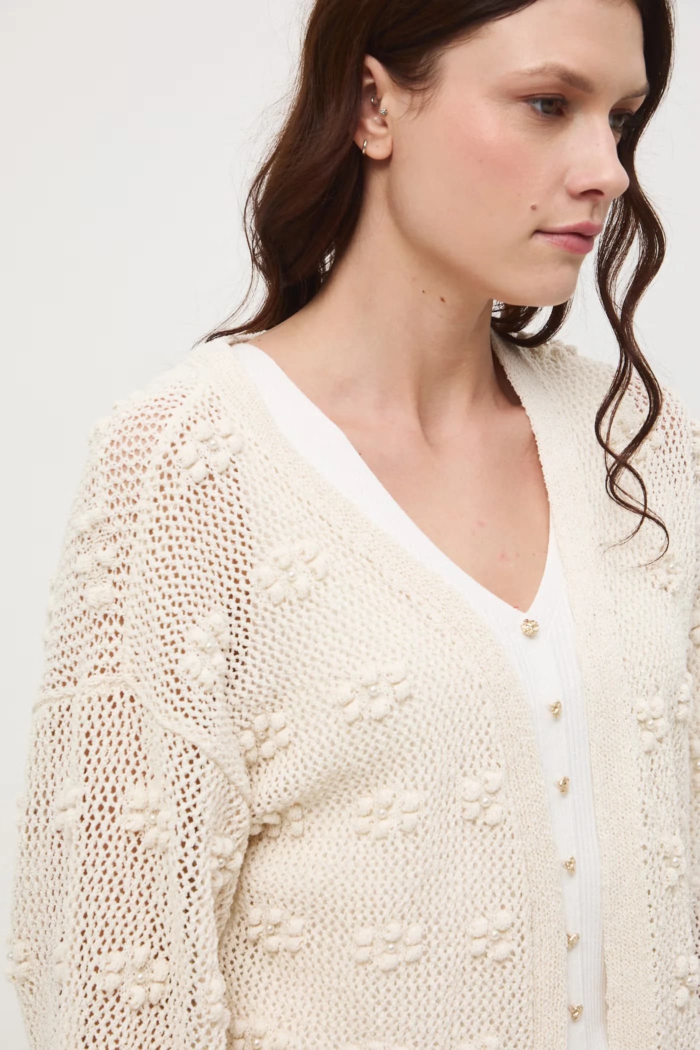 Кардиган бежевый женская - фото 4