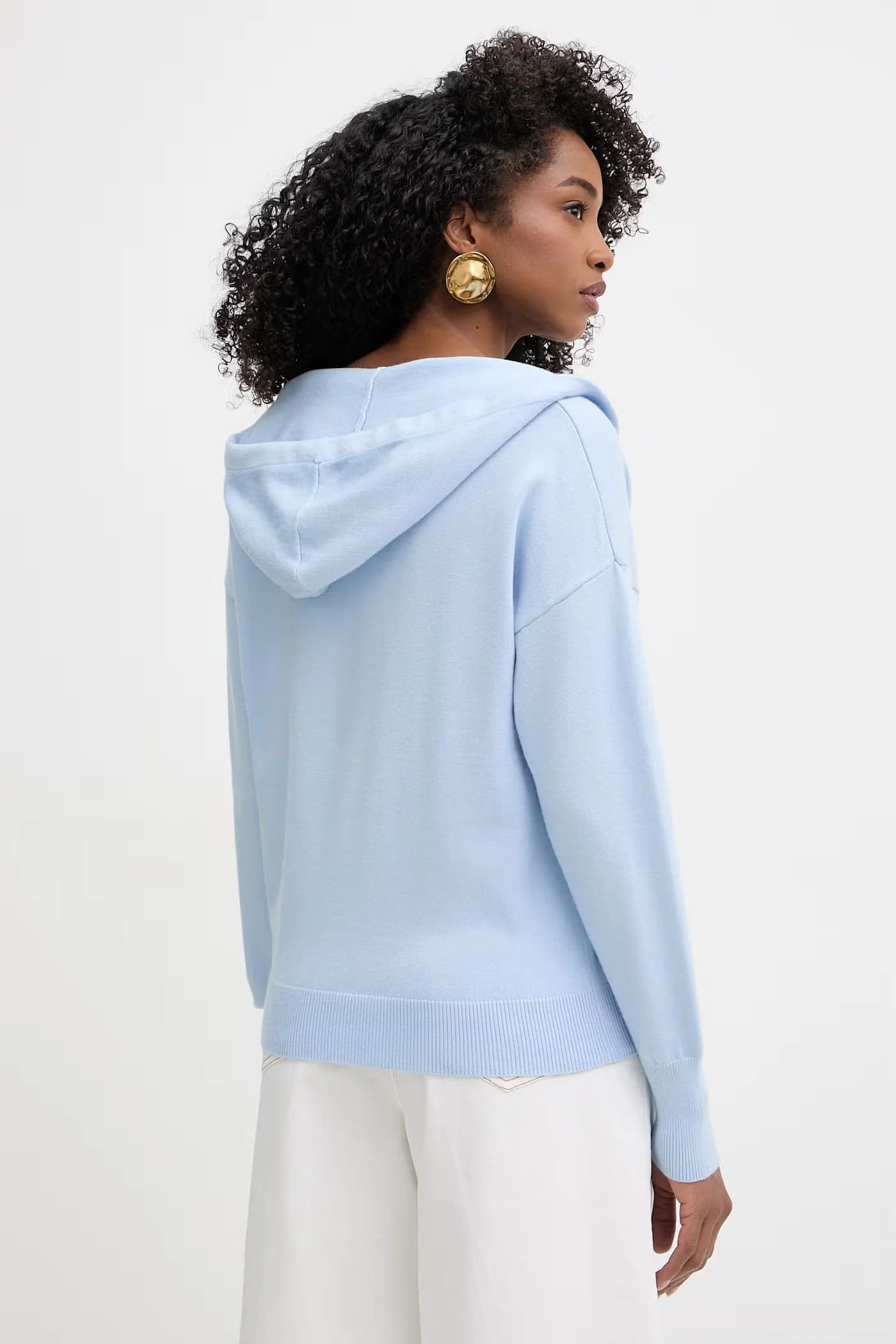 Женский свитер из вискозы синий женская - фото 3