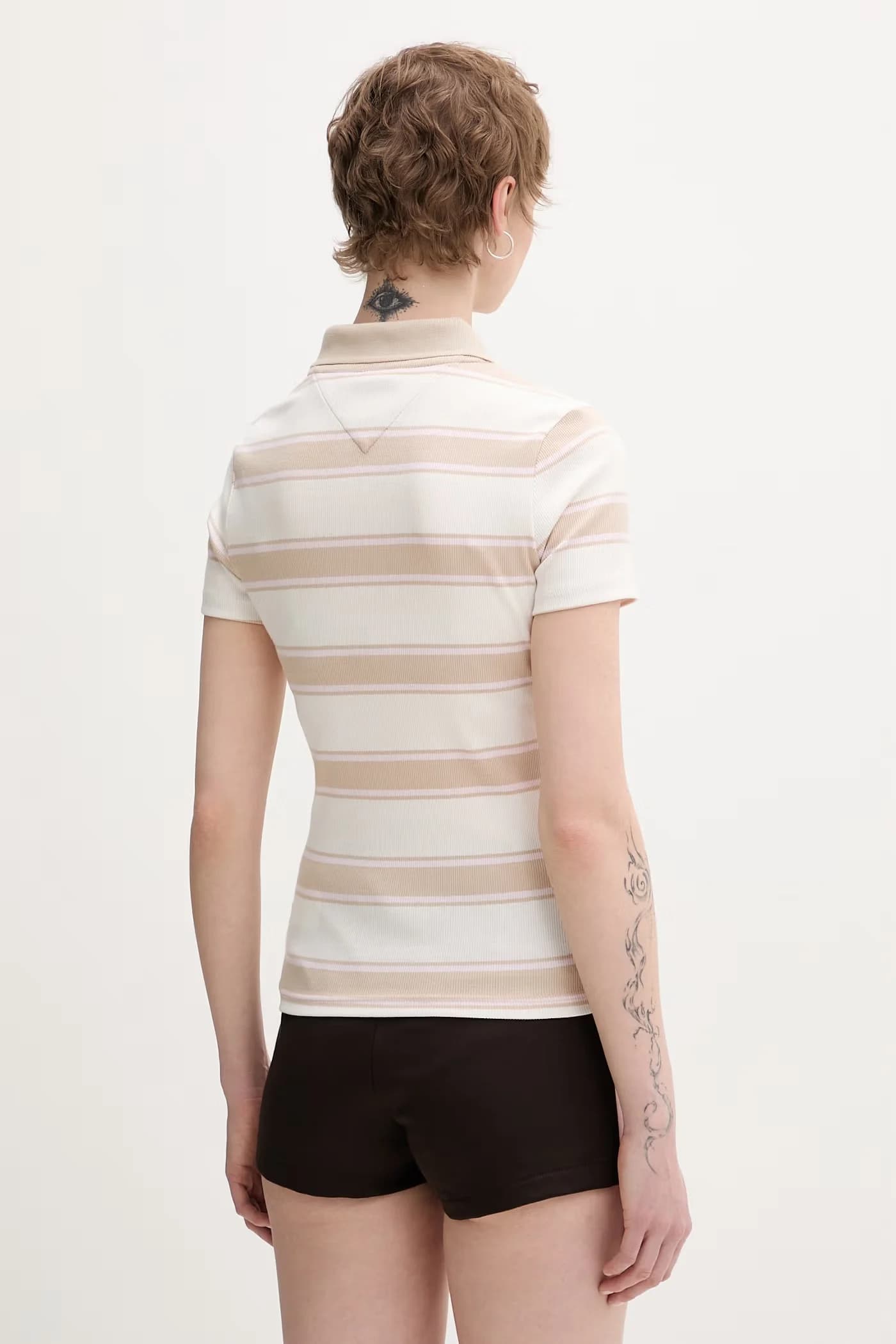 Женское хлопковое поло с эластаном - фото 3