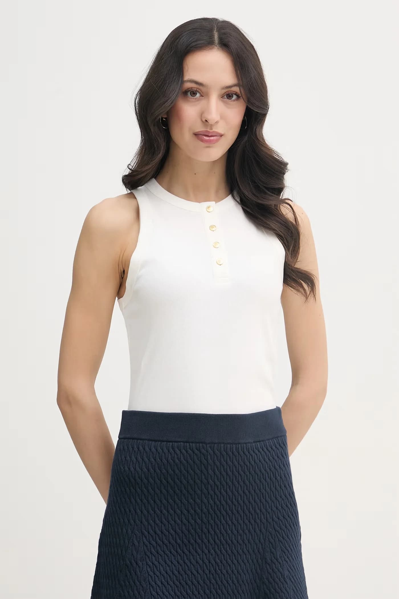 Женский хлопковый топ бежевый для женщин