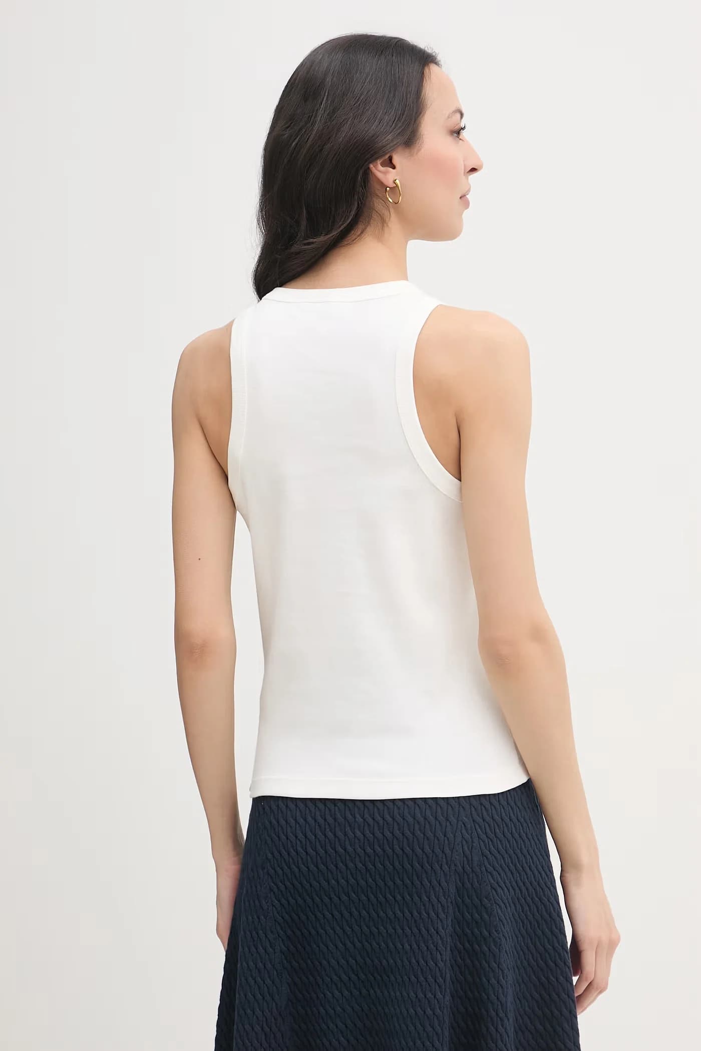 Женский хлопковый топ бежевый для женщин - фото 3