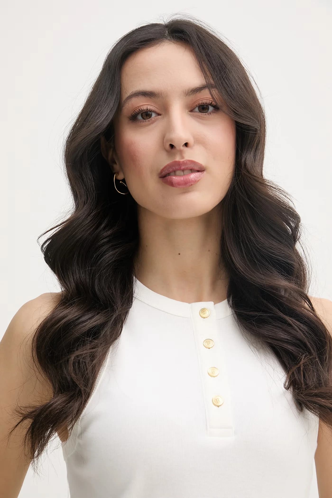 Женский хлопковый топ бежевый для женщин - фото 4