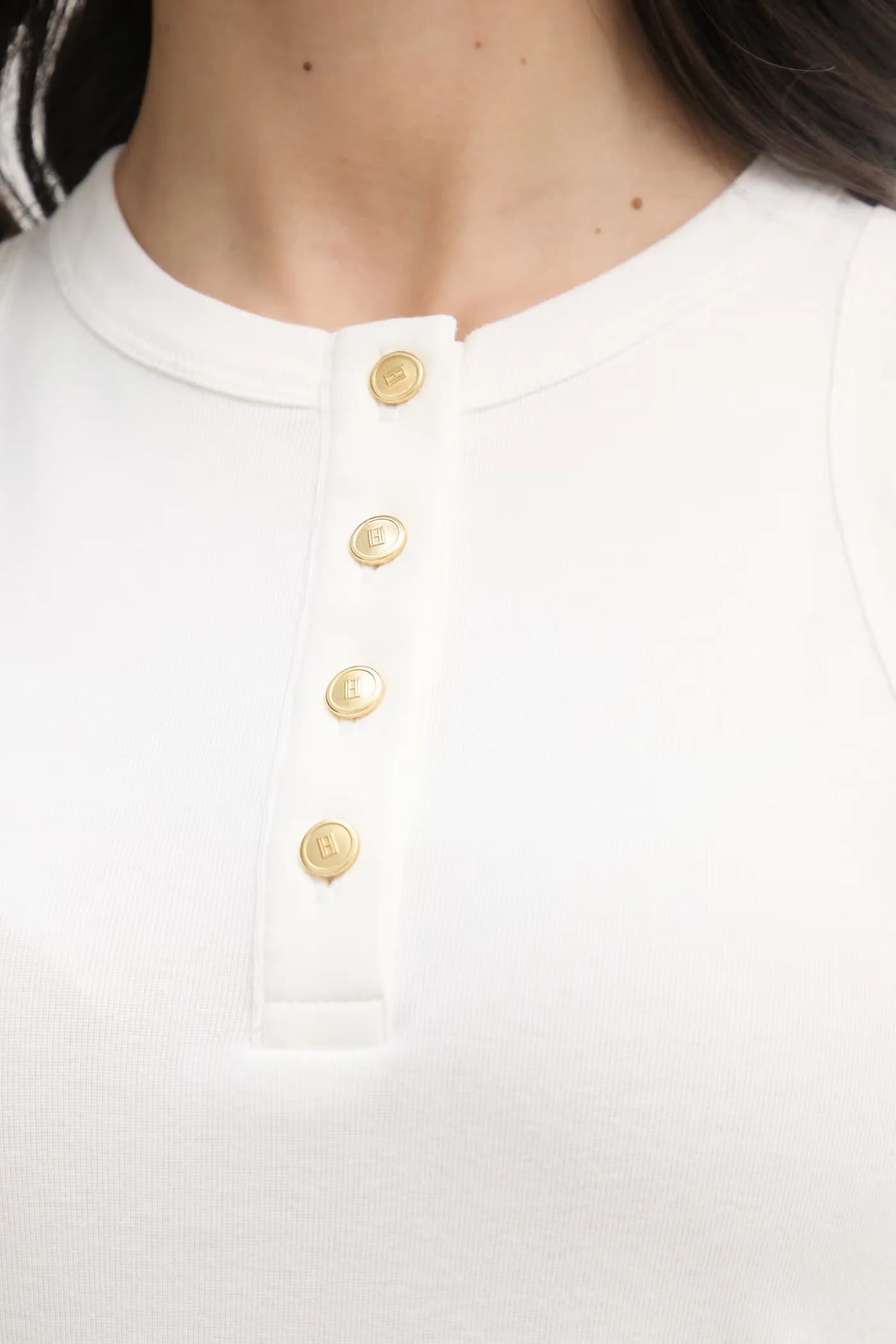 Женский хлопковый топ бежевый для женщин - фото 5