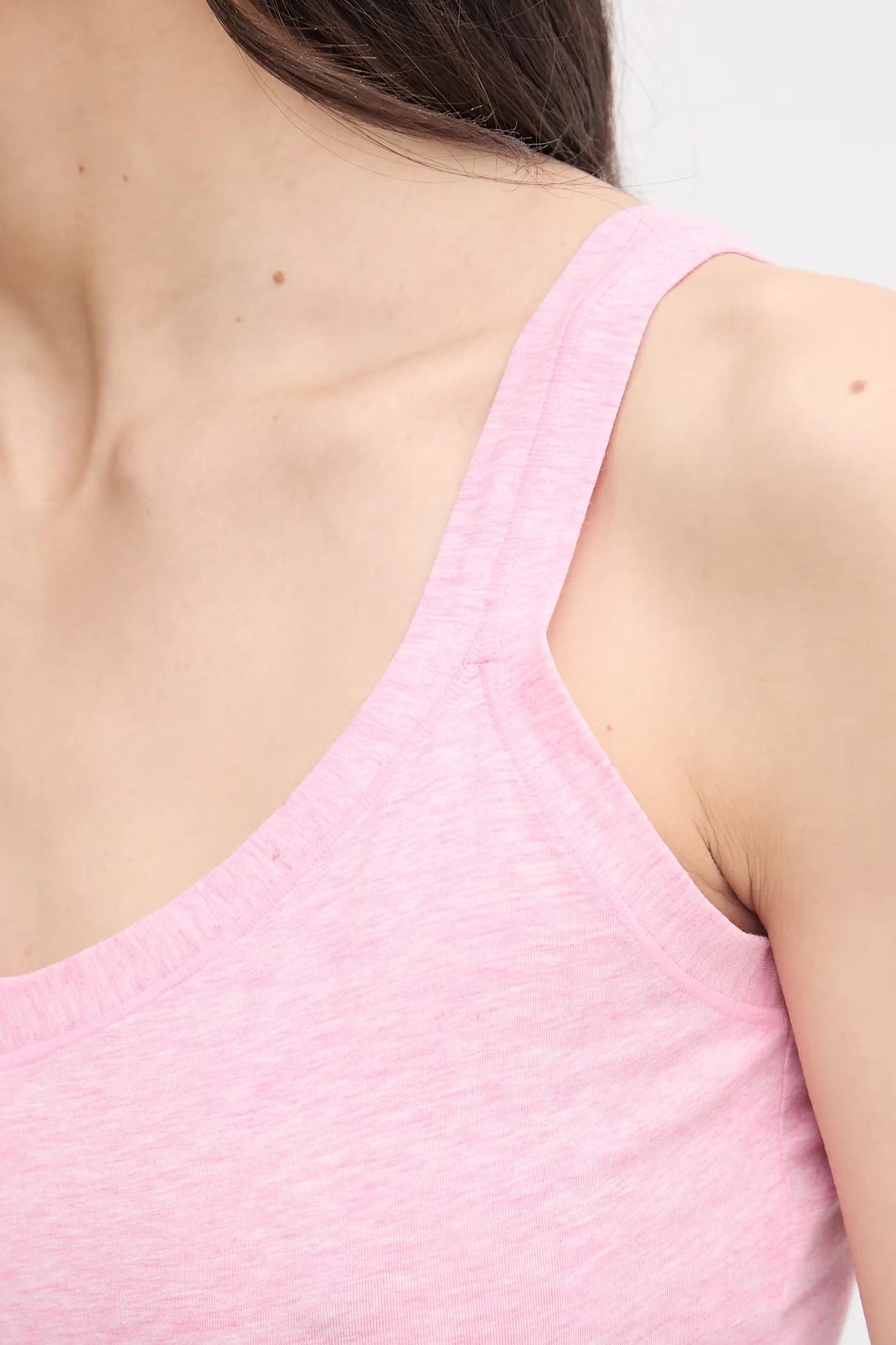 Женский хлопковый топ с эластаном розовый для женщин - фото 4