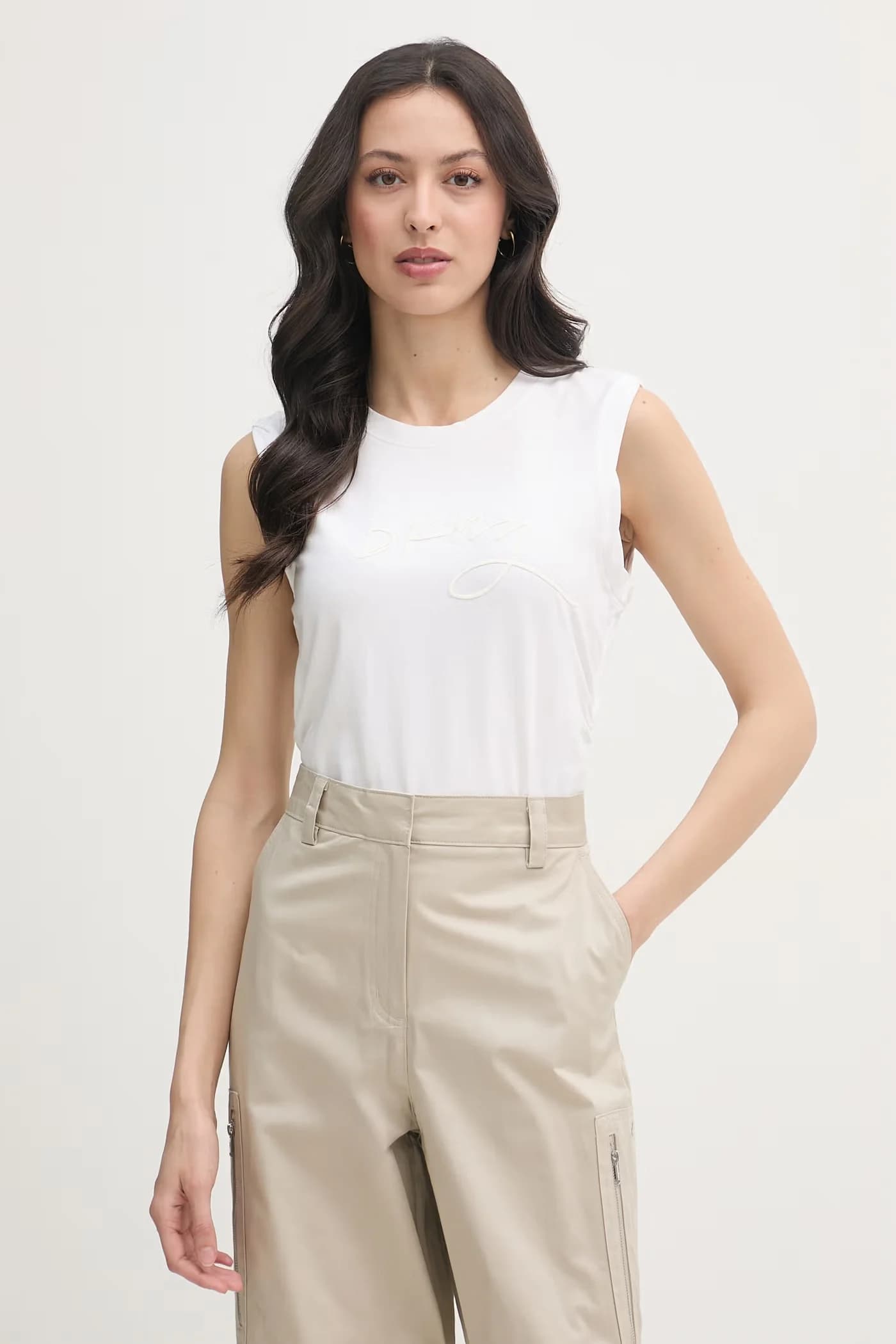 Женский хлопковый топ белый для женщин