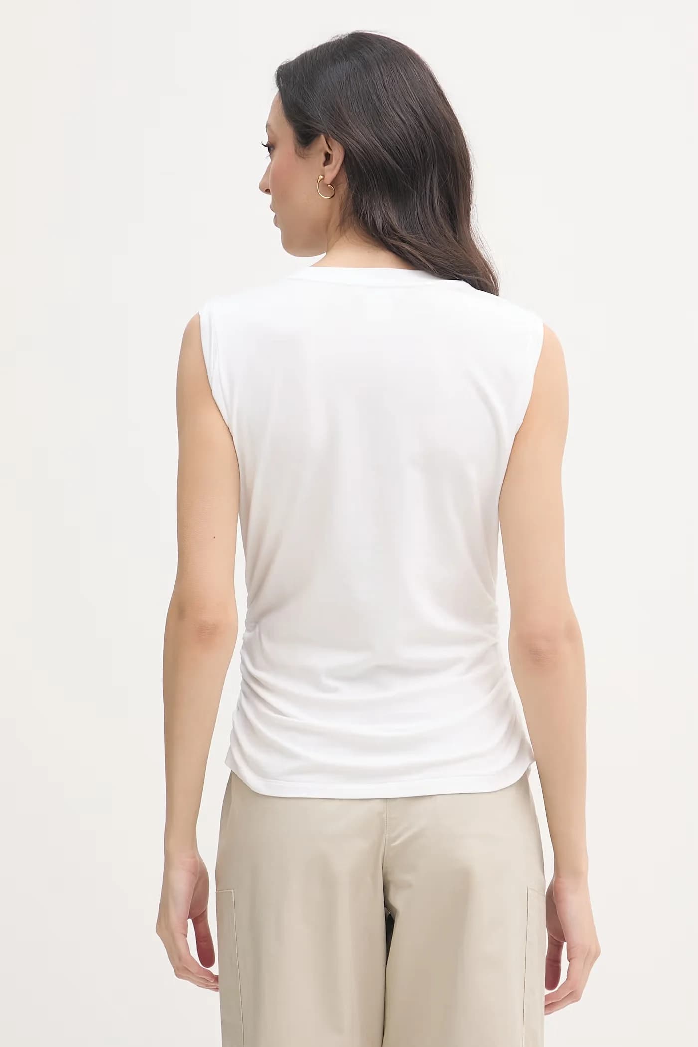 Женский хлопковый топ белый для женщин - фото 3